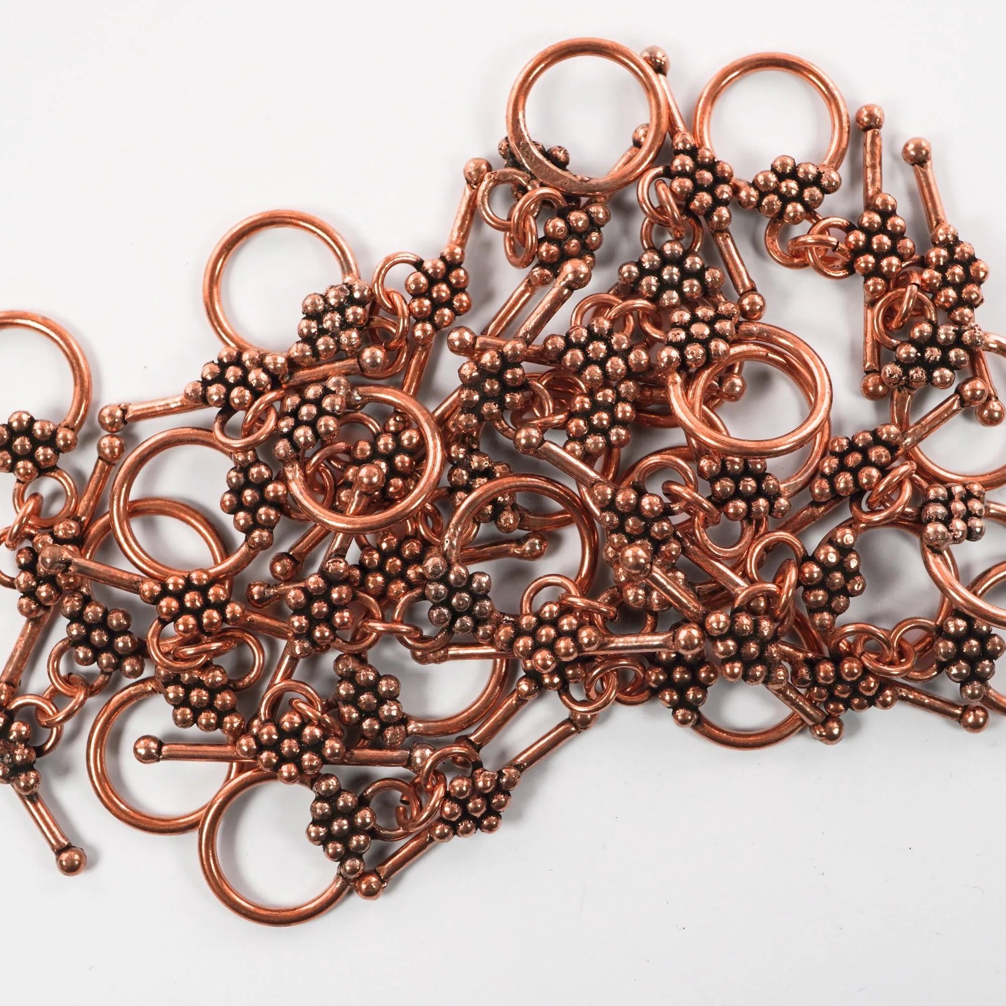 Antique Copper Bali Toggle Clap Hook For Rustic Boho