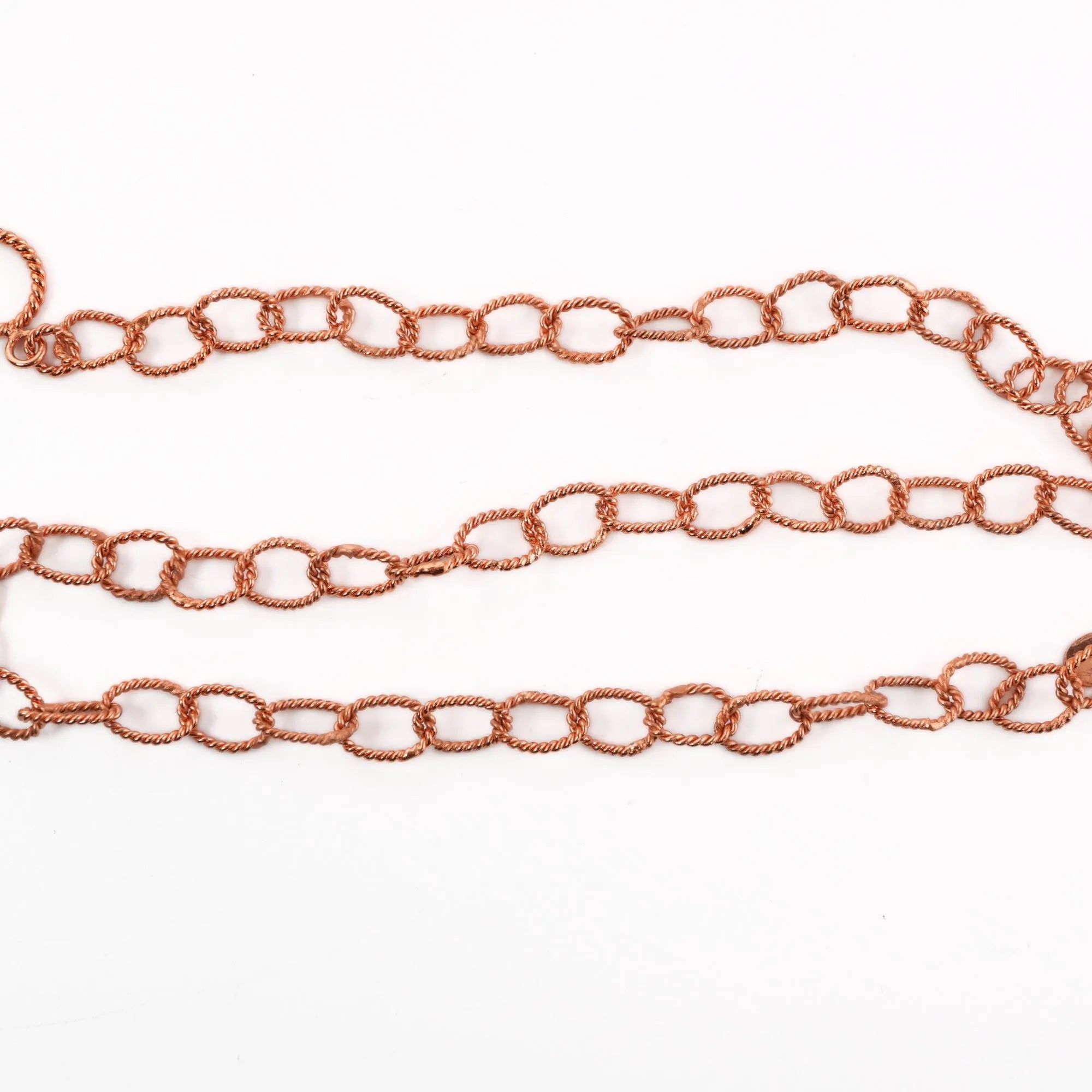 Antique Copper Twisted Link Chain