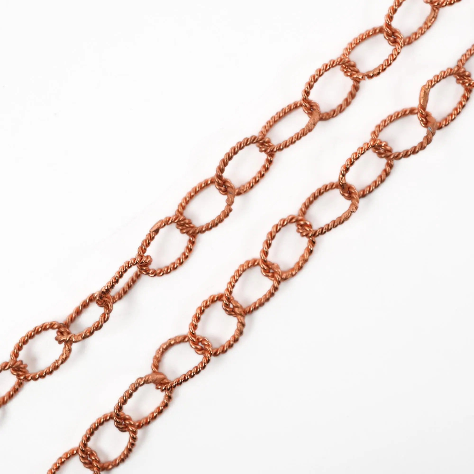 Antique Copper Twisted Link Chain