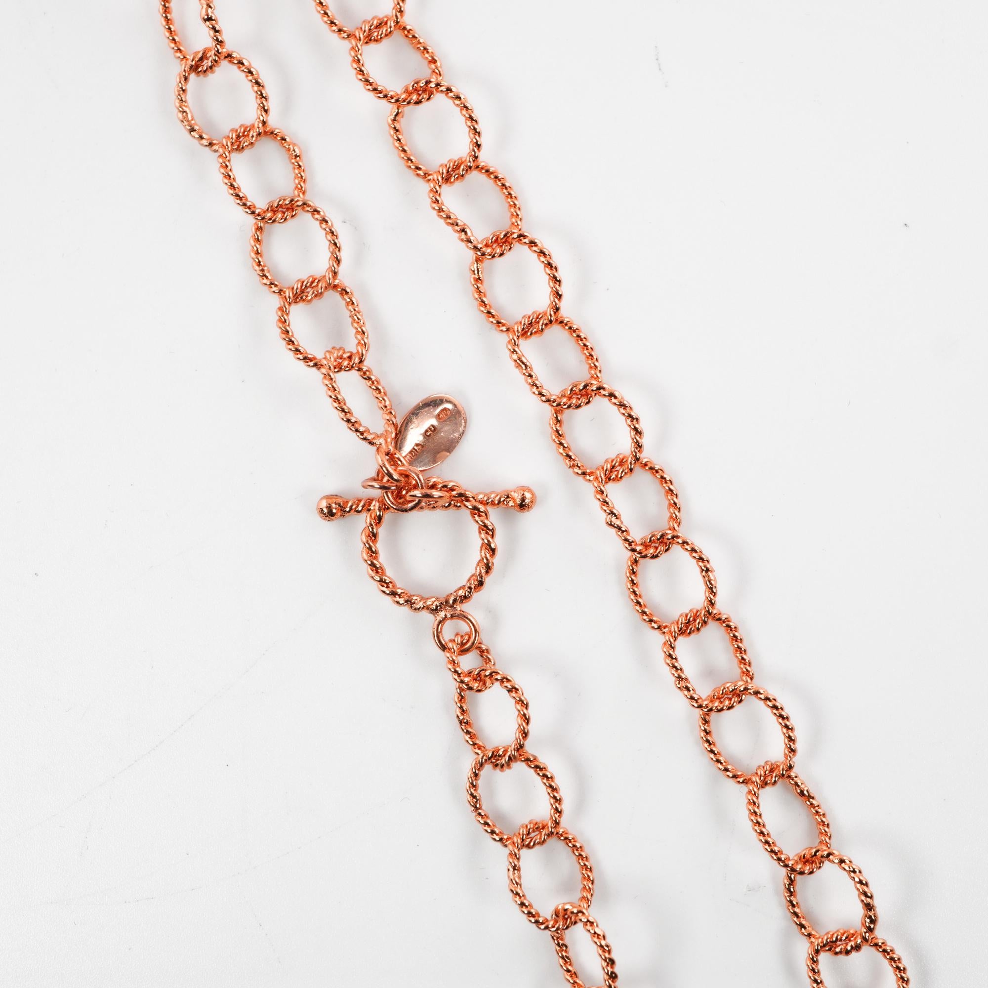 Antique Copper Link Chain with Toggle Clasps