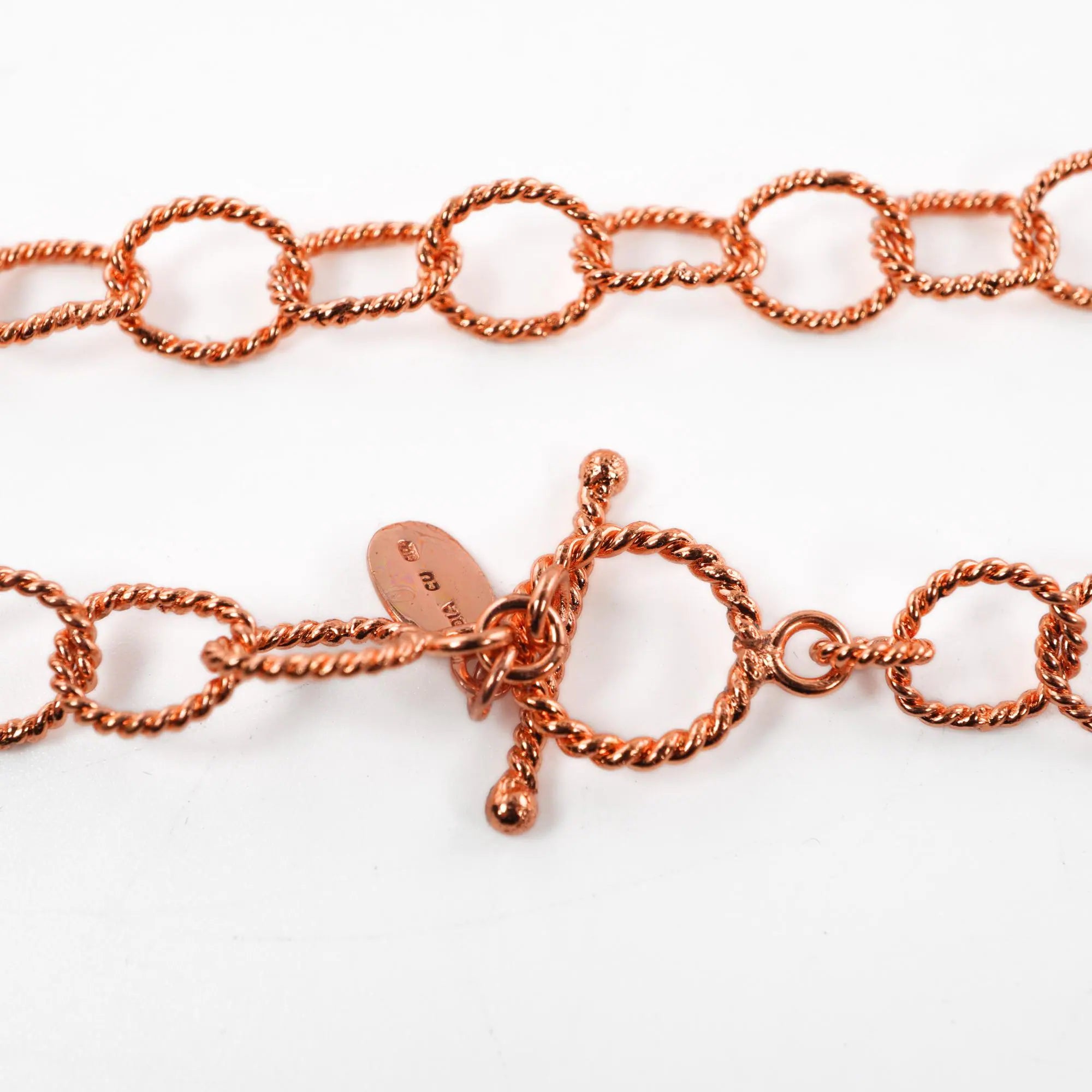 Antique Copper Link Chain with Toggle Clasps