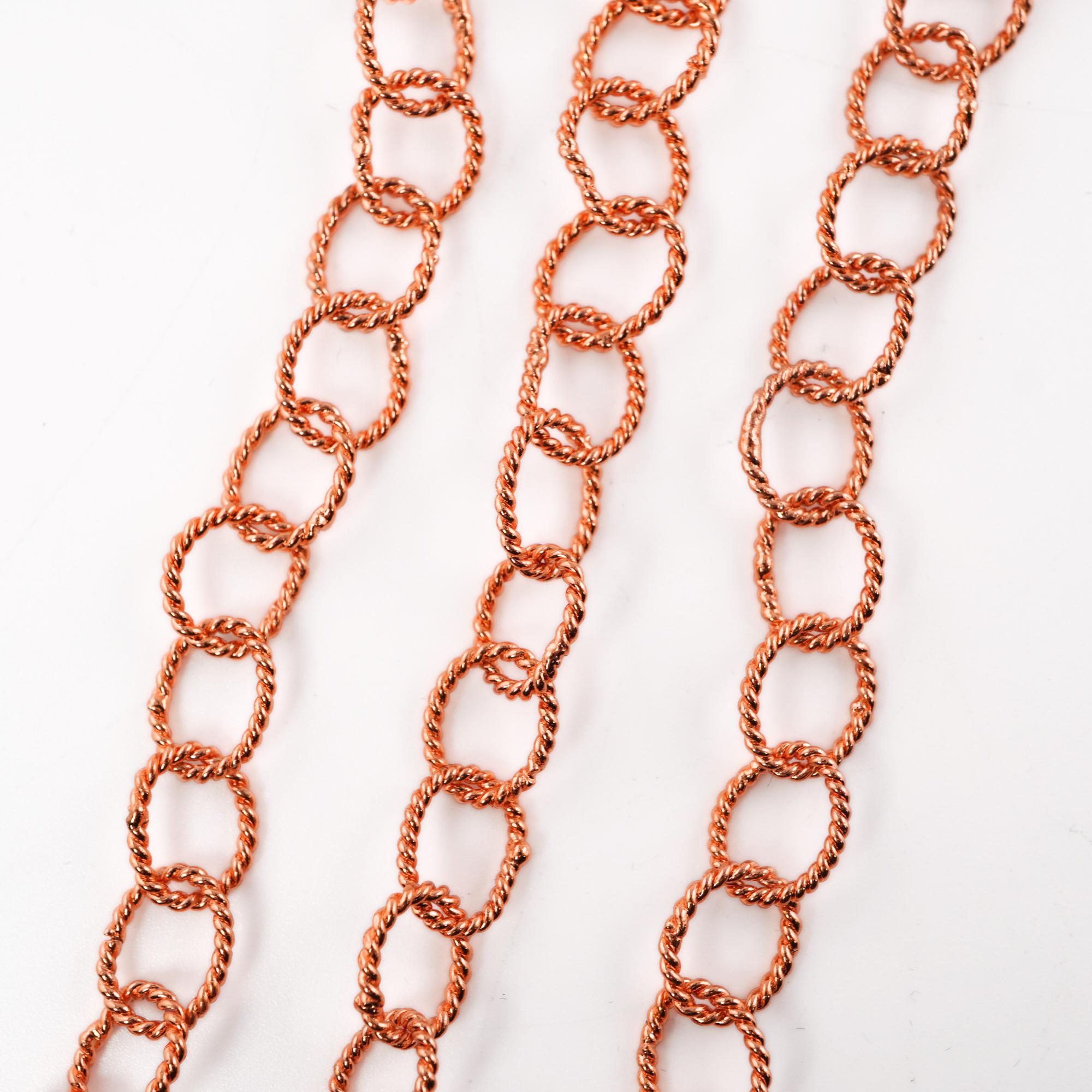Antique Copper Link Chain with Toggle Clasps