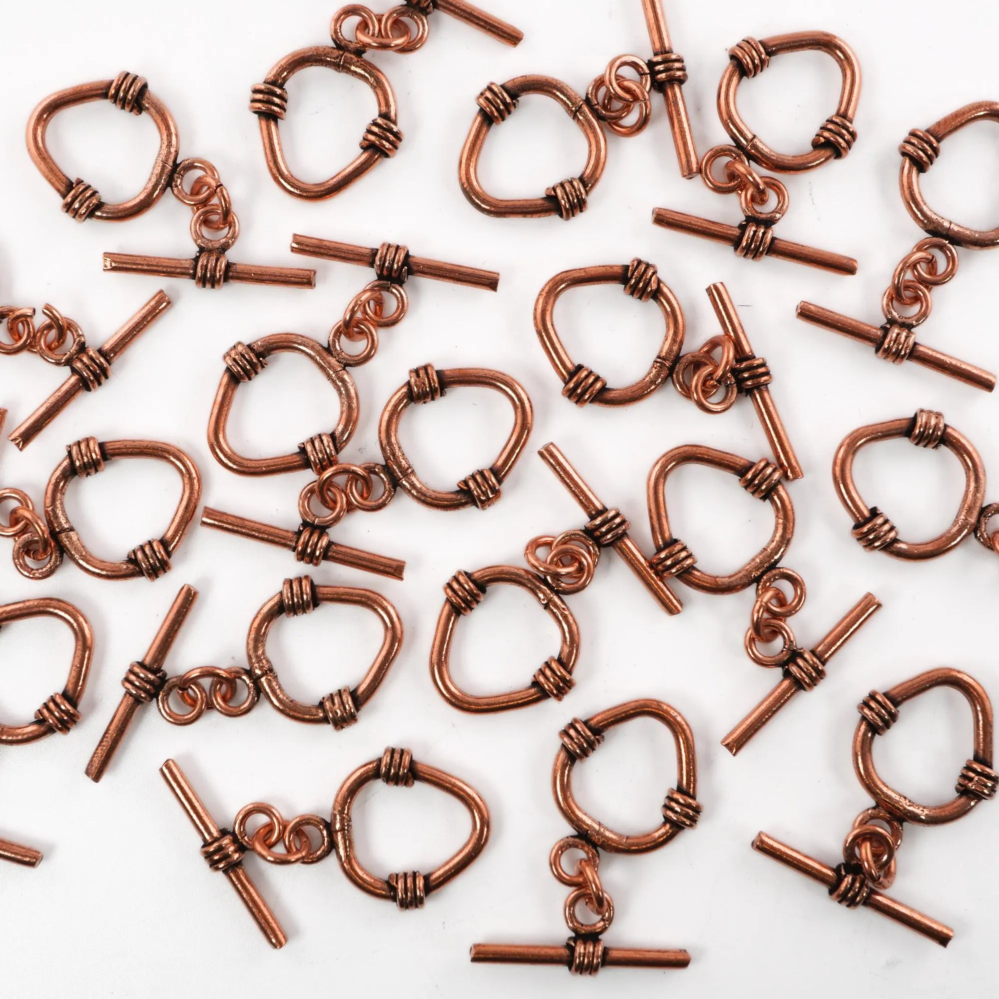 Antique Copper Bali Toggle Clasp Clap Hook For Rustic Boho DIY Clasps