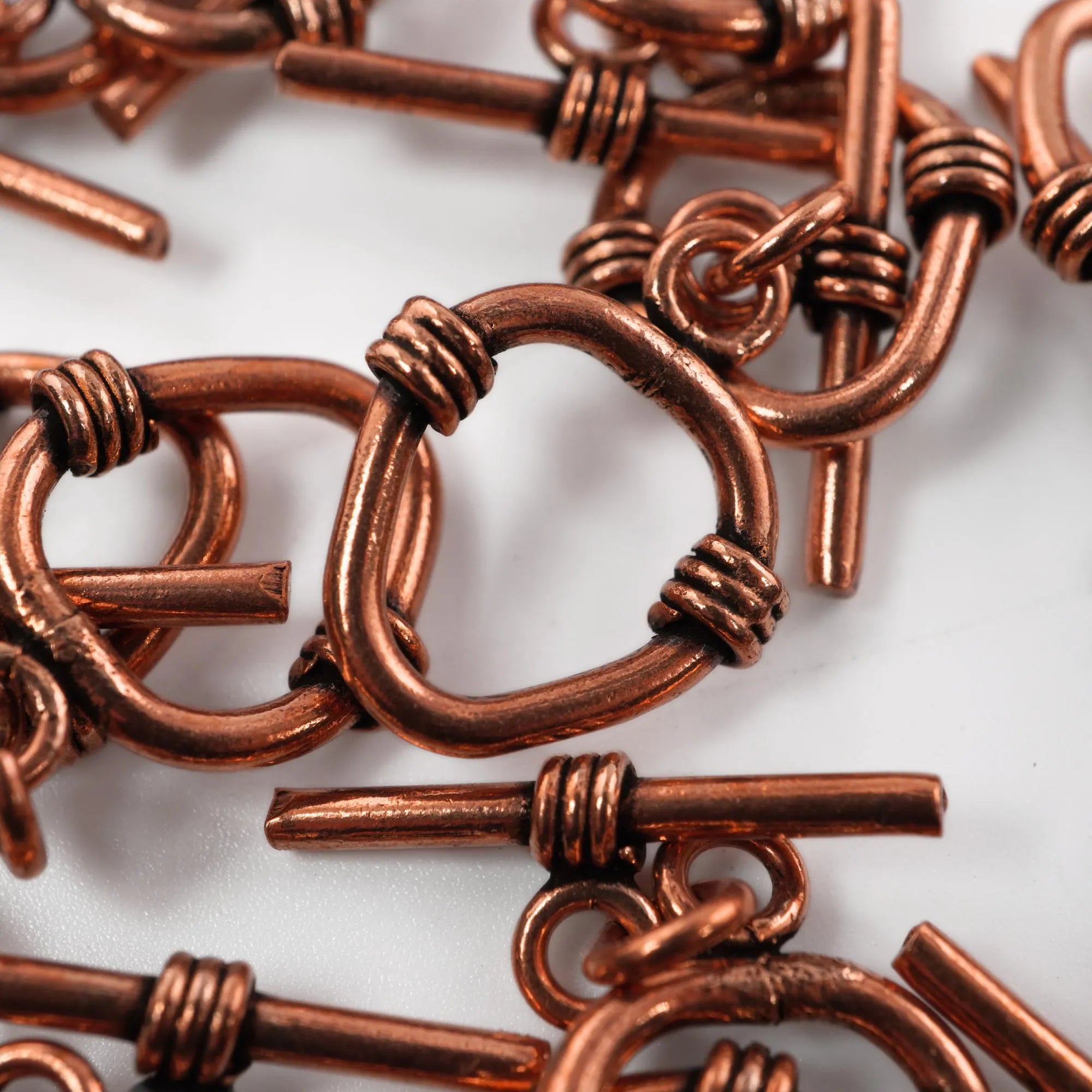 Antique Copper Bali Toggle Clasp Clap Hook For Rustic Boho DIY Clasps