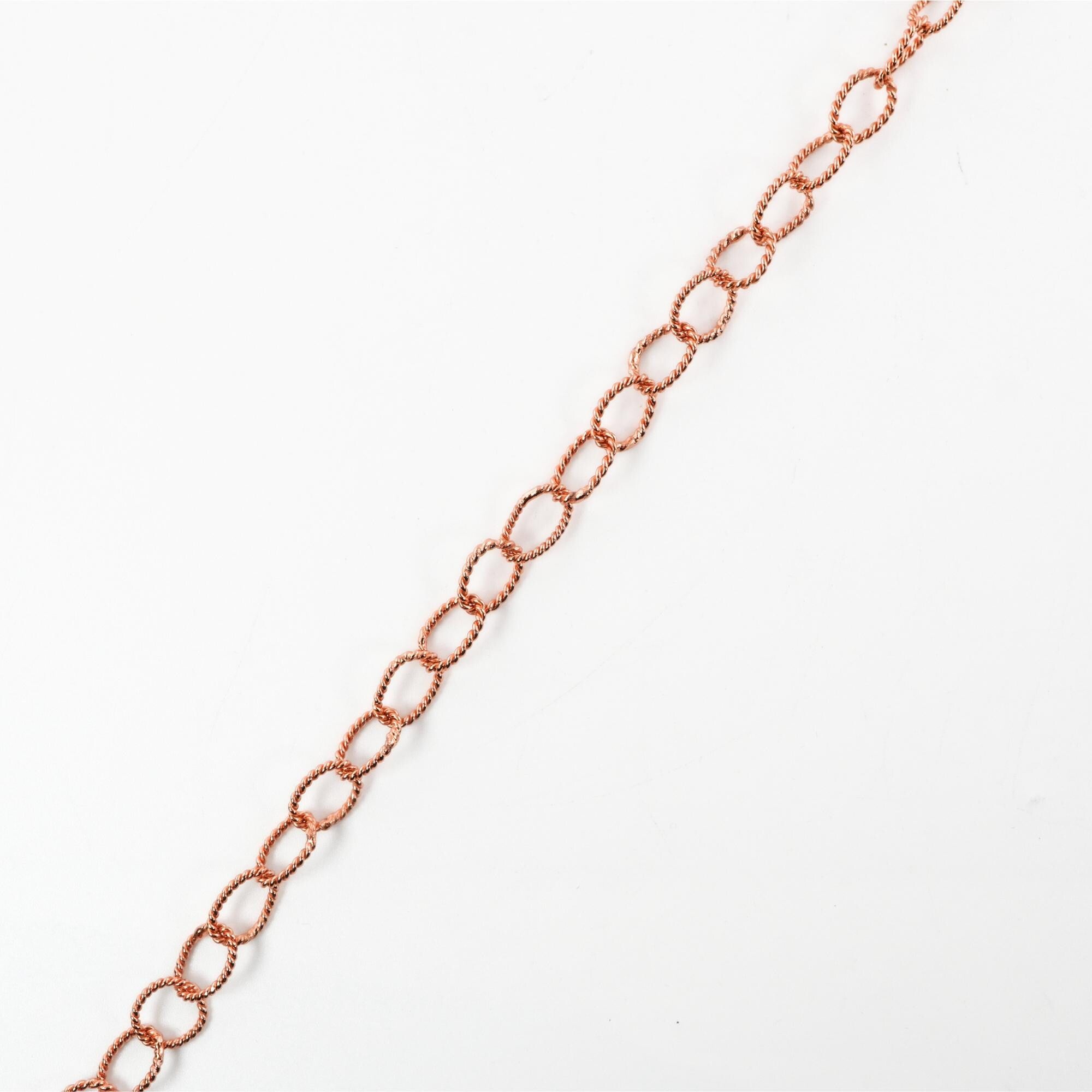 Antique Copper Oval Link Chain Toggle Clasps