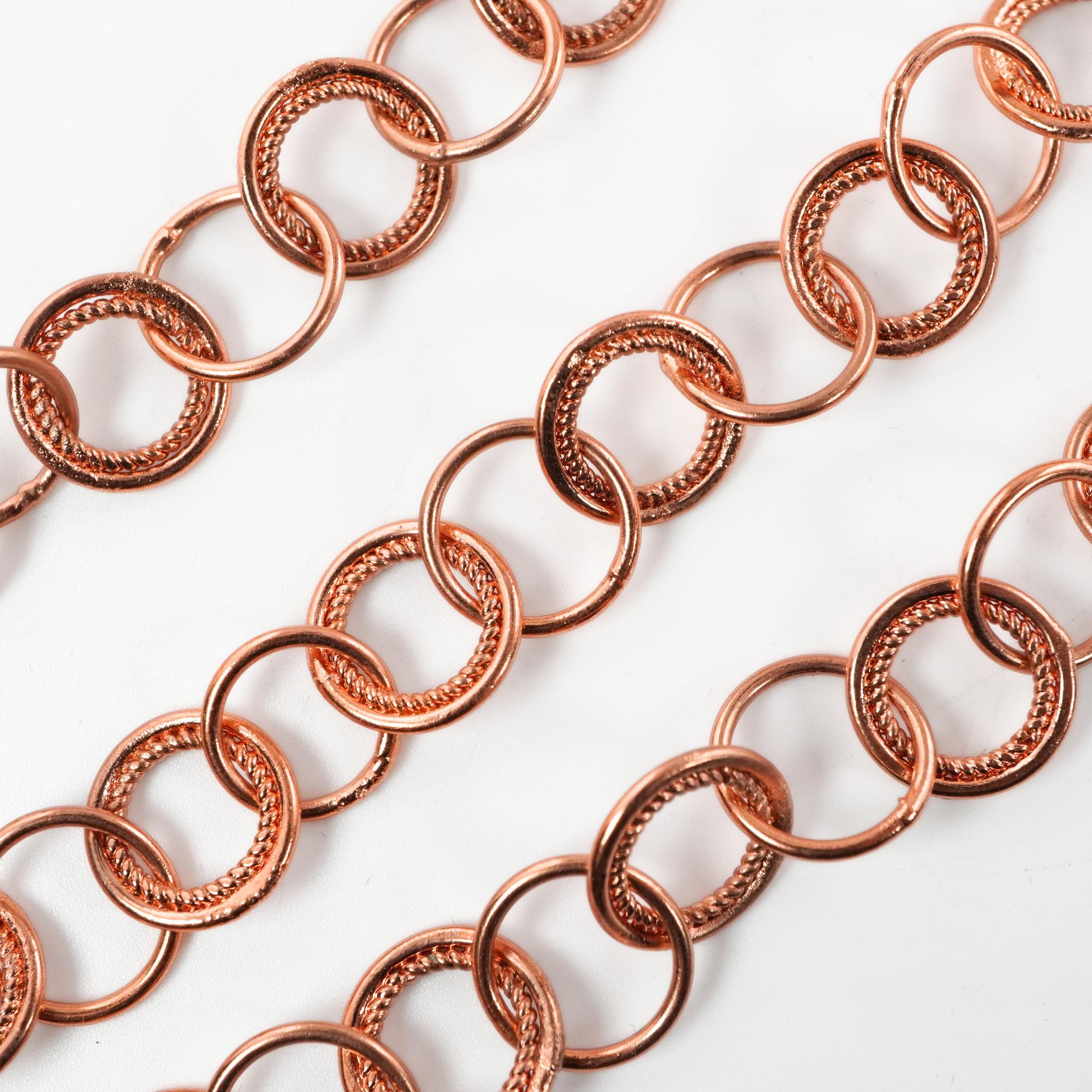 Antique Copper Round Link Chain