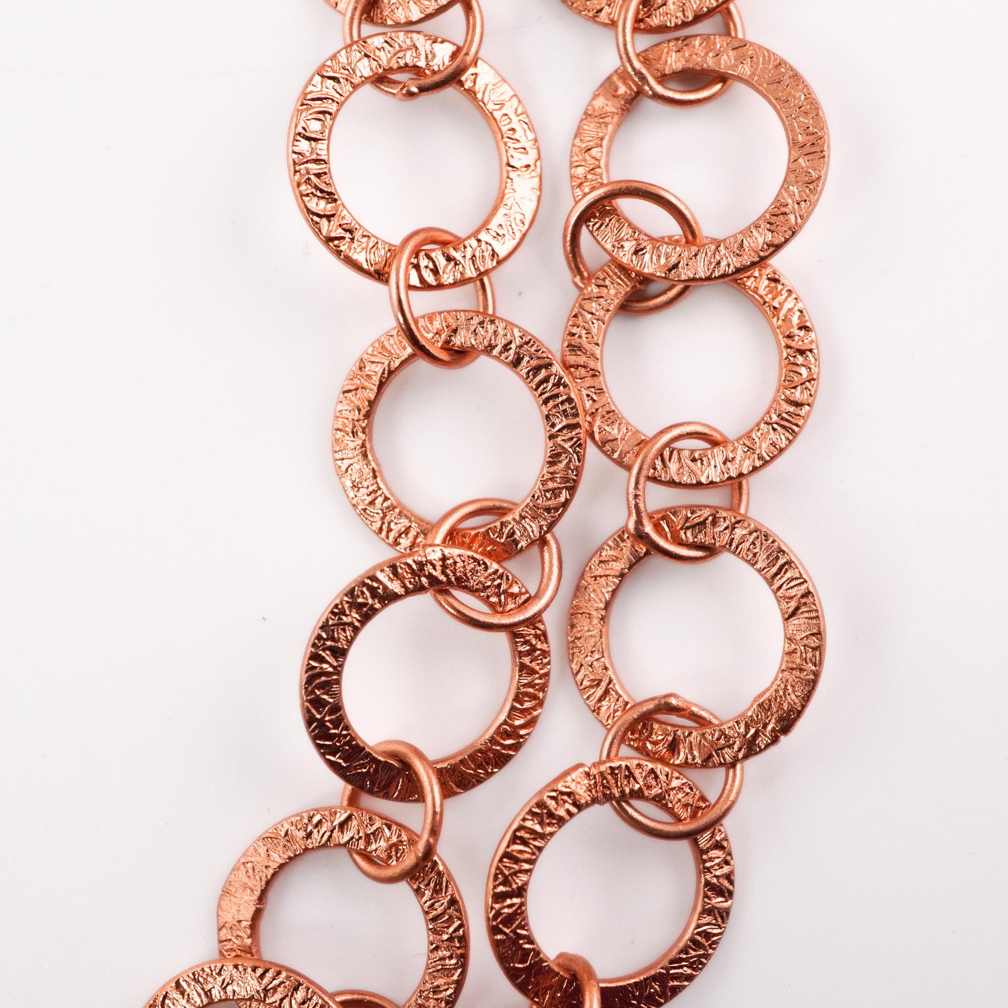 Antique Copper Round Shape Link Chain