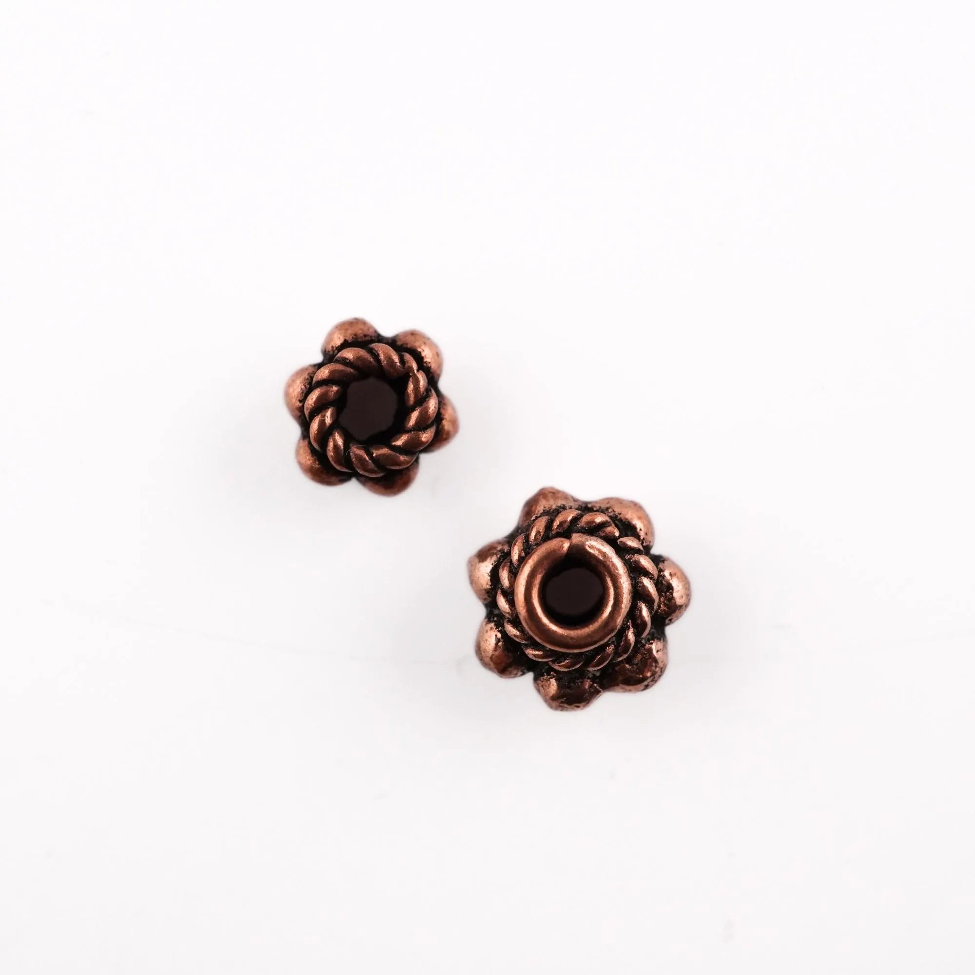 Copper Rondelle TierraCast Ball Spacers Bead Real Metal Bali Beads