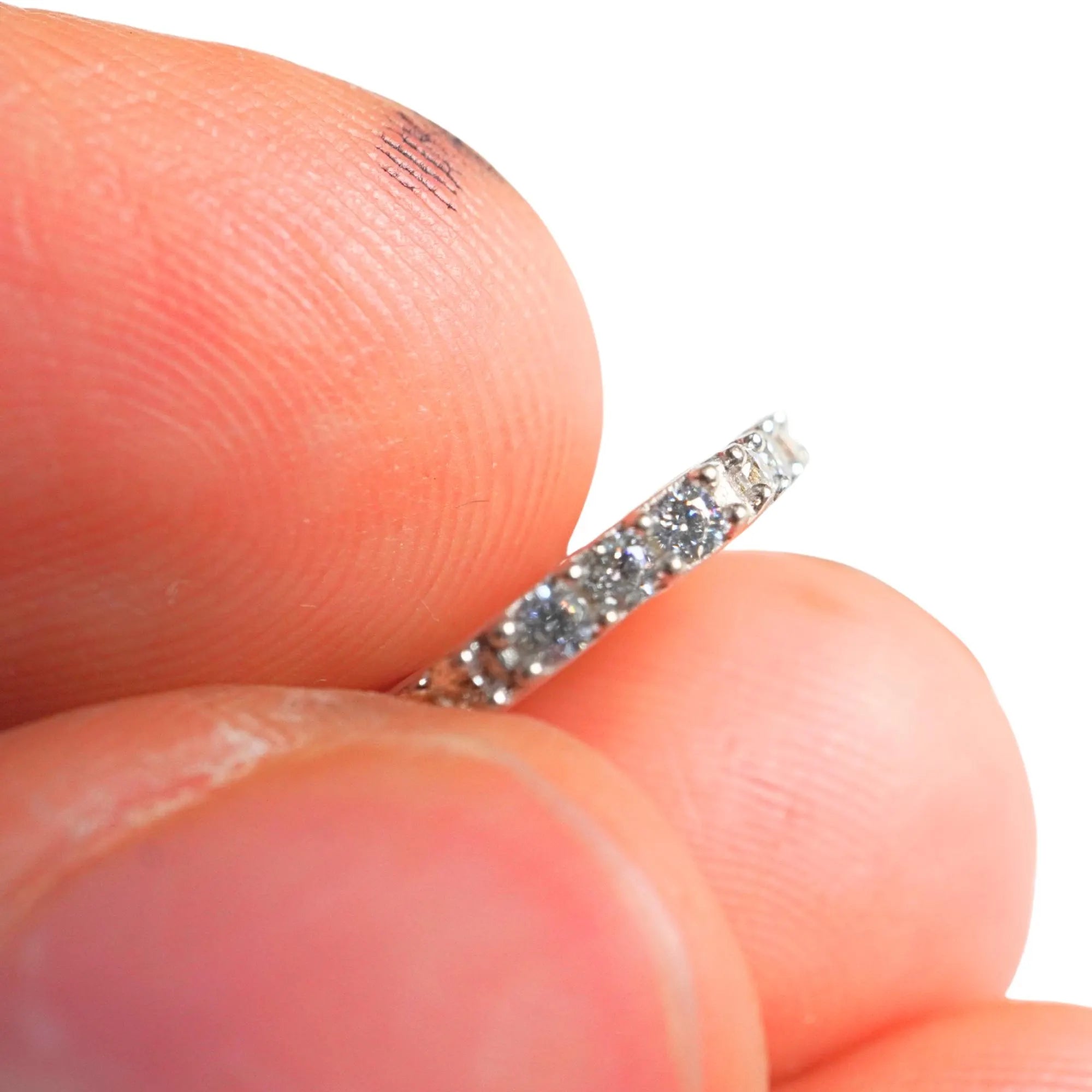 CZ Micro Pave Hexagon Sterling Sliver Spacer Bead