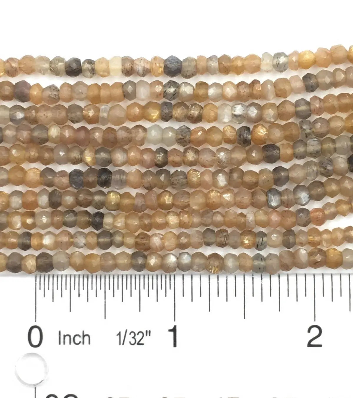 Cat's Eye Micro Faceted Rondelle Button Shape Gemstone Strand Beads