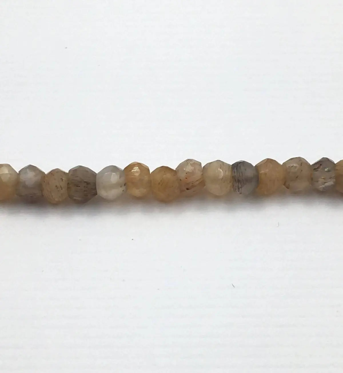 Cat's Eye Micro Faceted Rondelle Button Shape Gemstone Strand Beads
