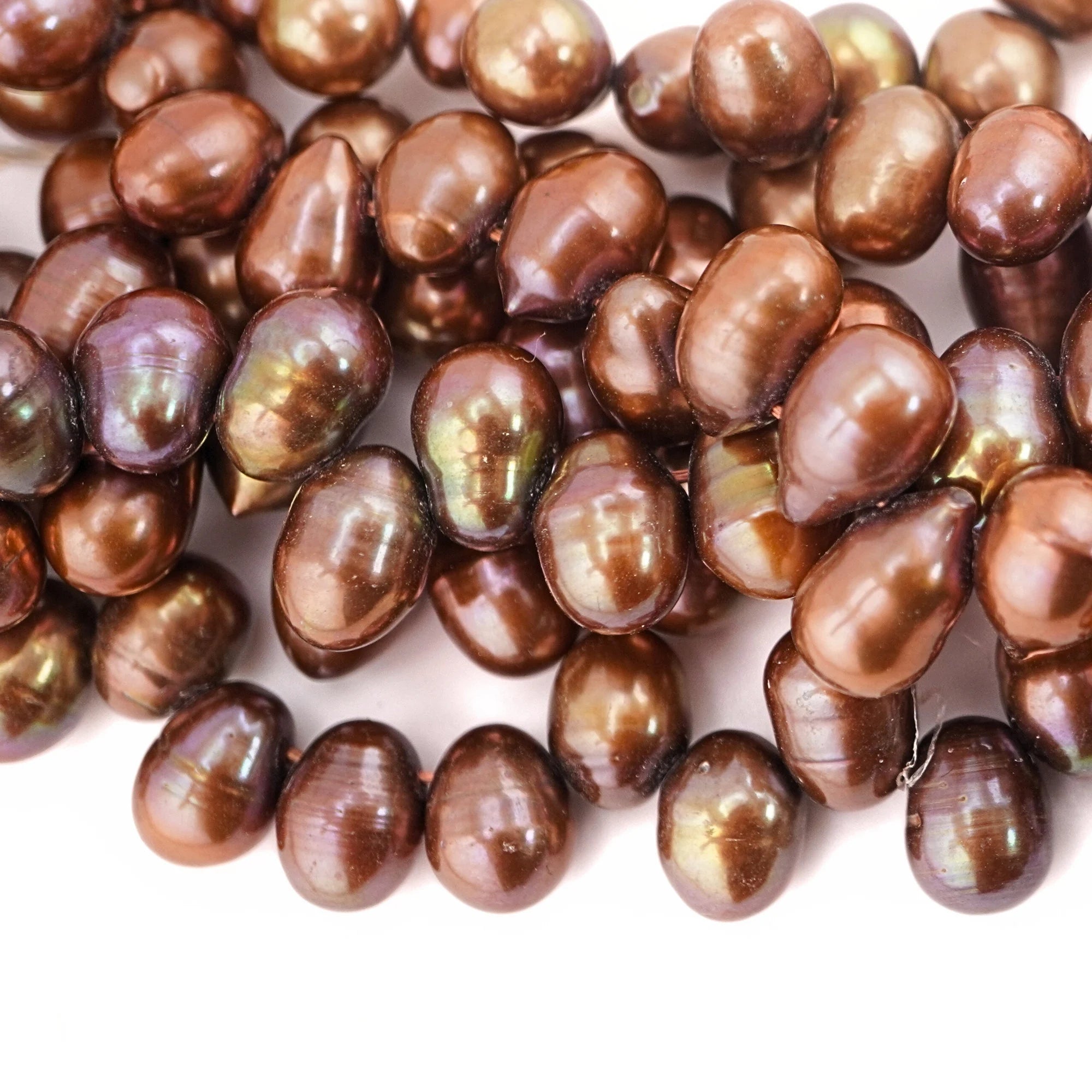 Chocolate Gold Teardrop Freshwater Pearls High Luster Pearl Large Beads