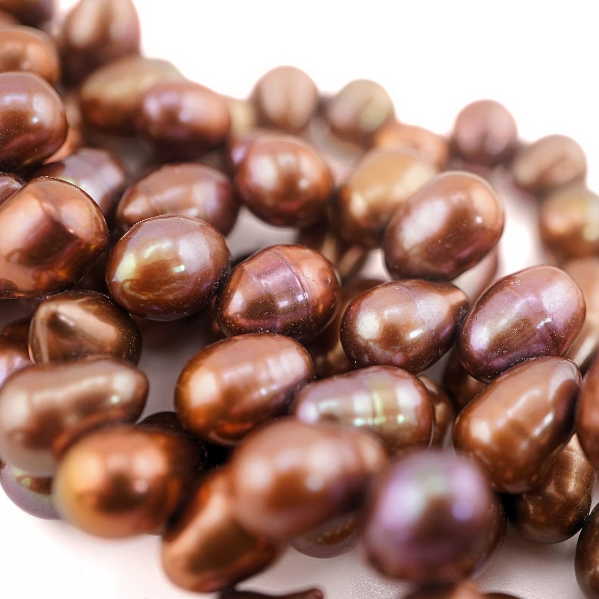 Chocolate Gold Teardrop Freshwater Pearls High Luster Pearl Large Beads