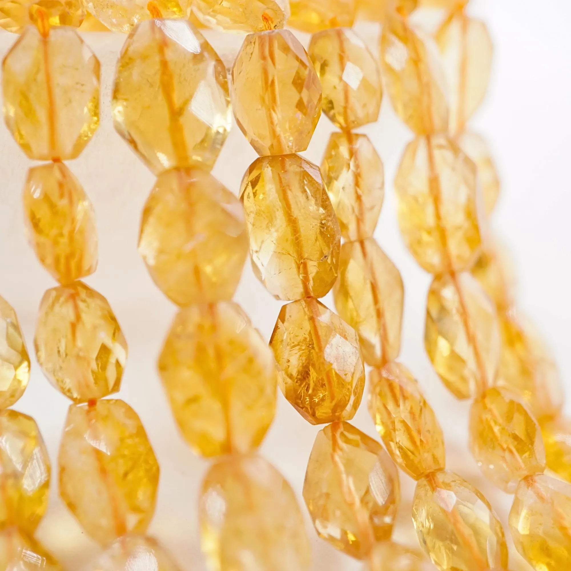Citrine Faceted Oval Shape Gemstone Strand Beads