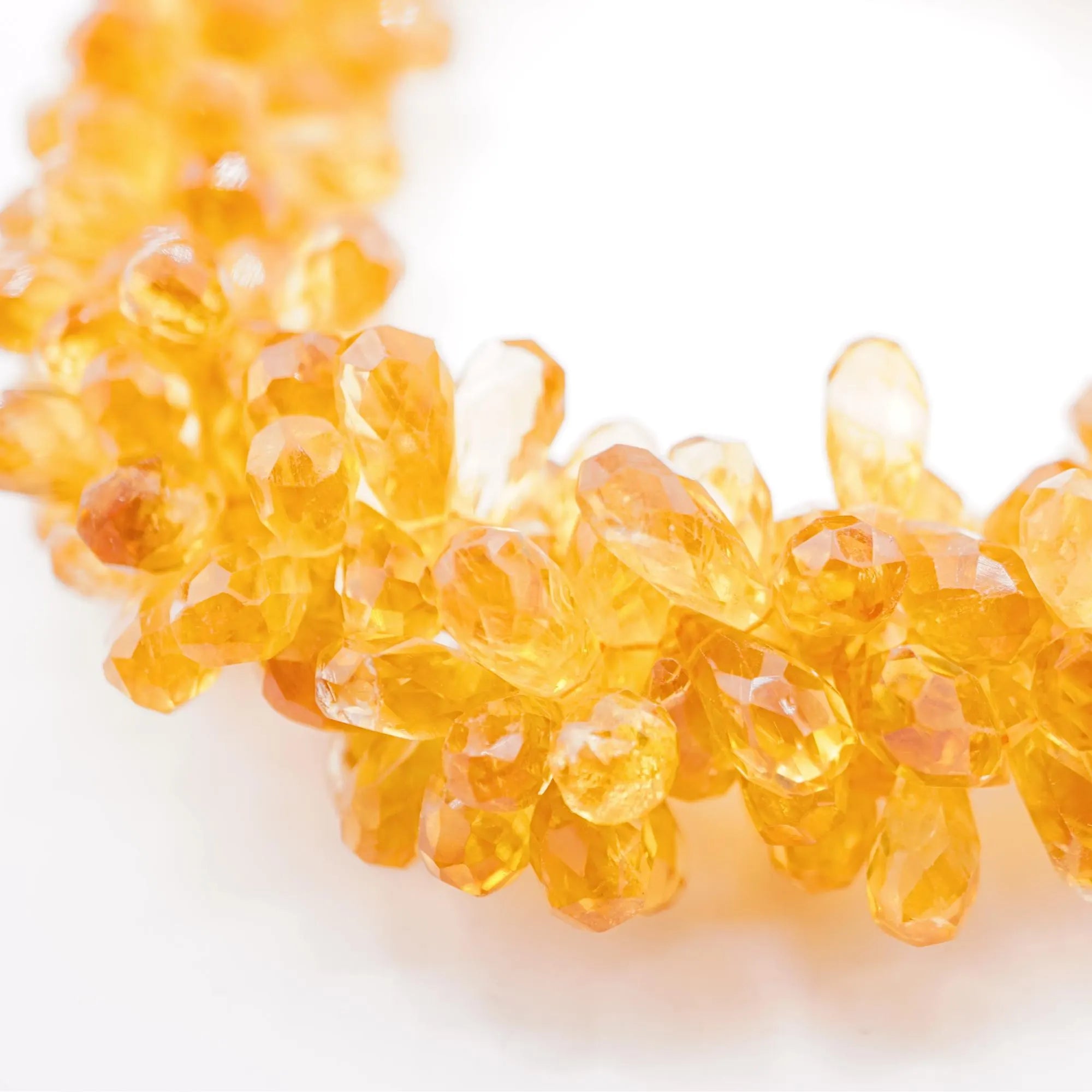 Citrine Faceted Teardrop Shape Gemstone Strand Beads