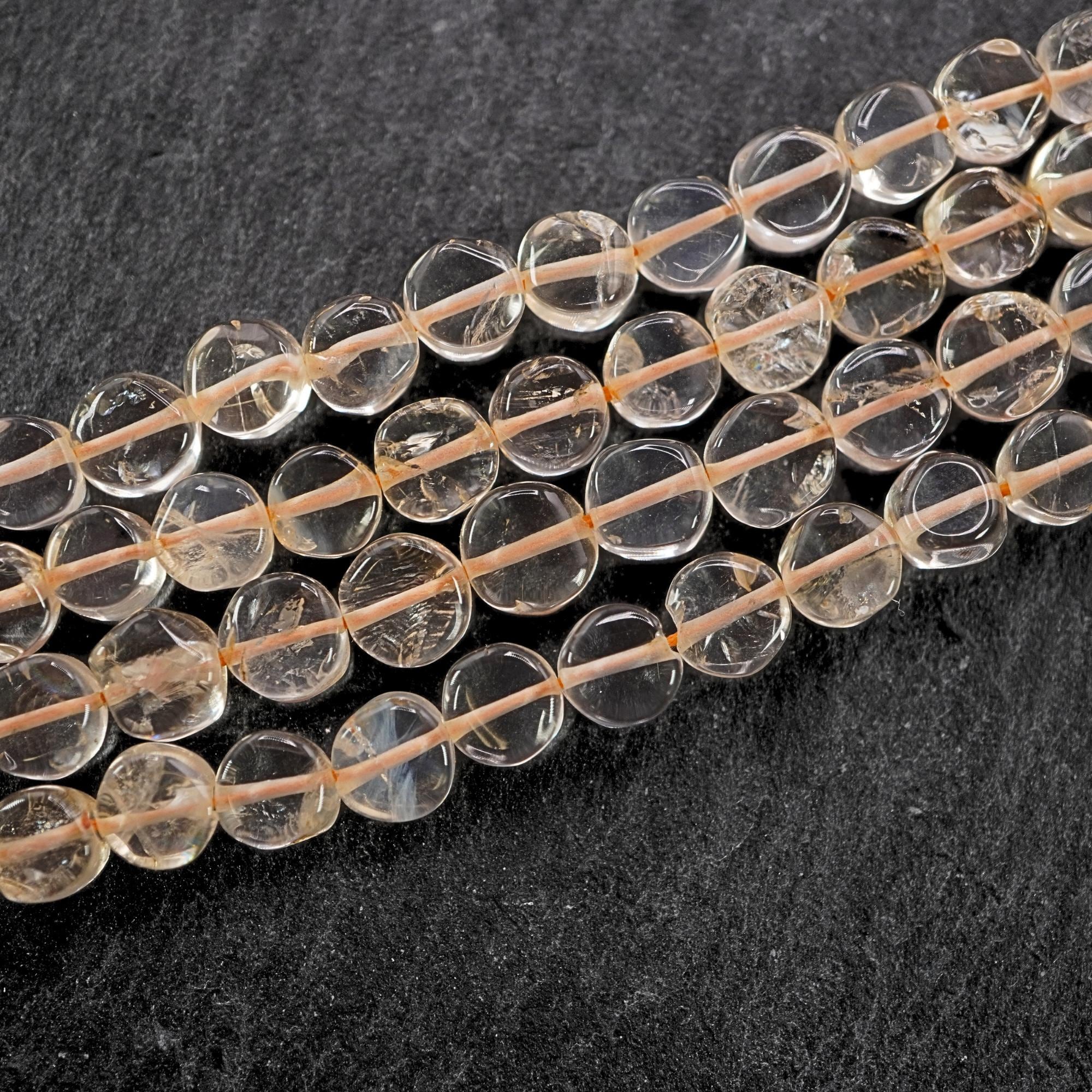 Citrine Smooth Coin Shape Gemstone Strand Beads