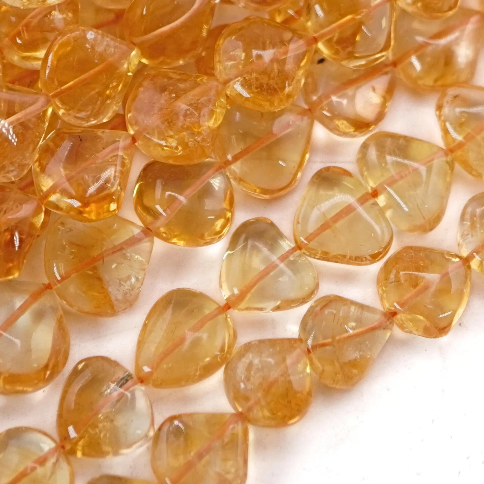Citrine Smooth Heart Shape Gemstone Strand Beads