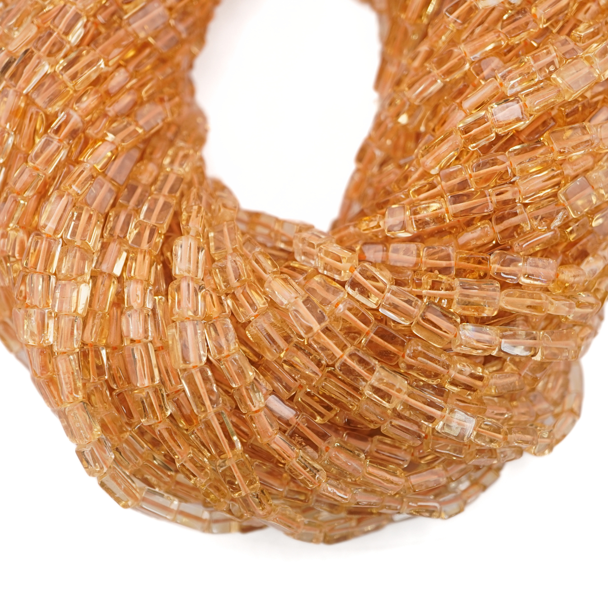 Citrine Smooth Rectangle Shape Gemstone Strand Beads