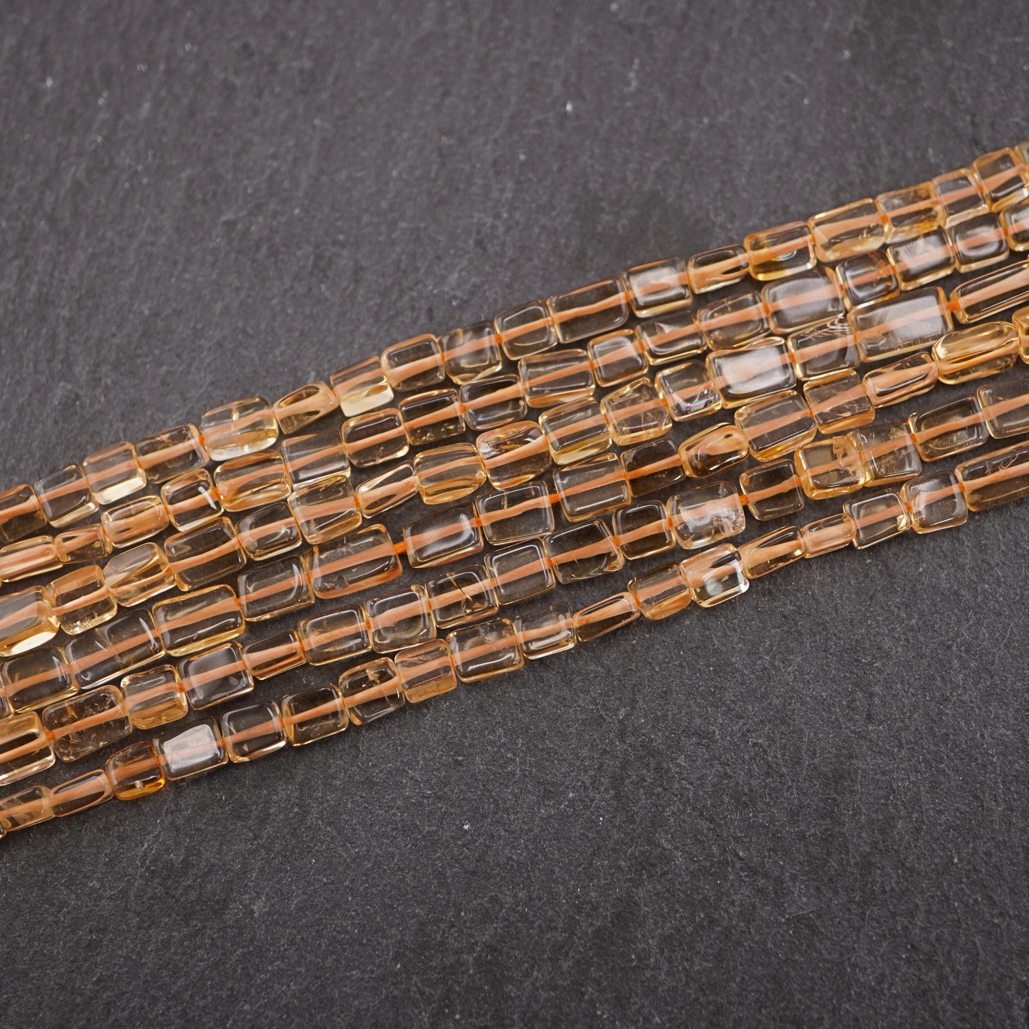 Citrine Smooth Rectangle Shape Gemstone Strand Beads