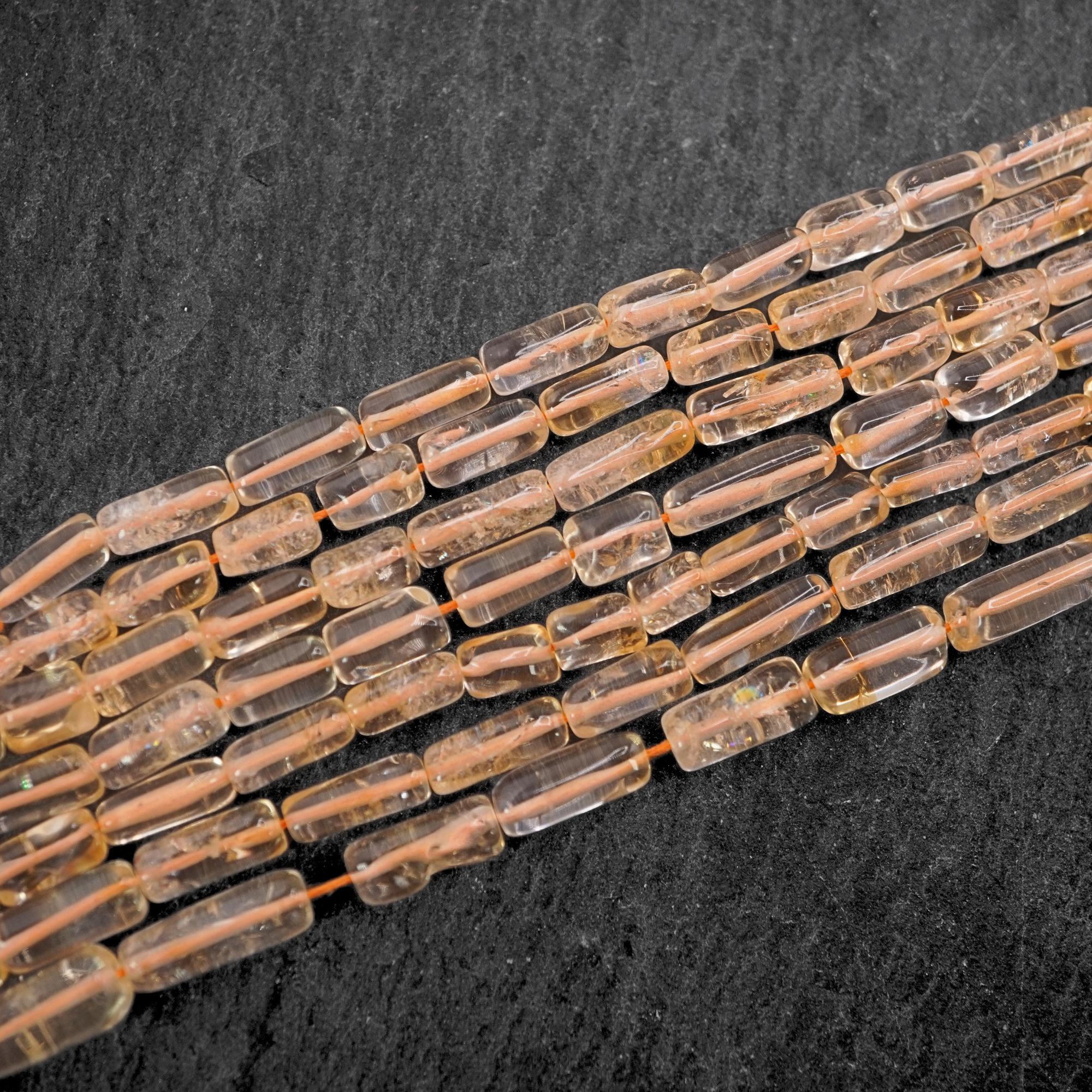 Citrine Smooth Rectangle Shape Gemstone Strand Beads
