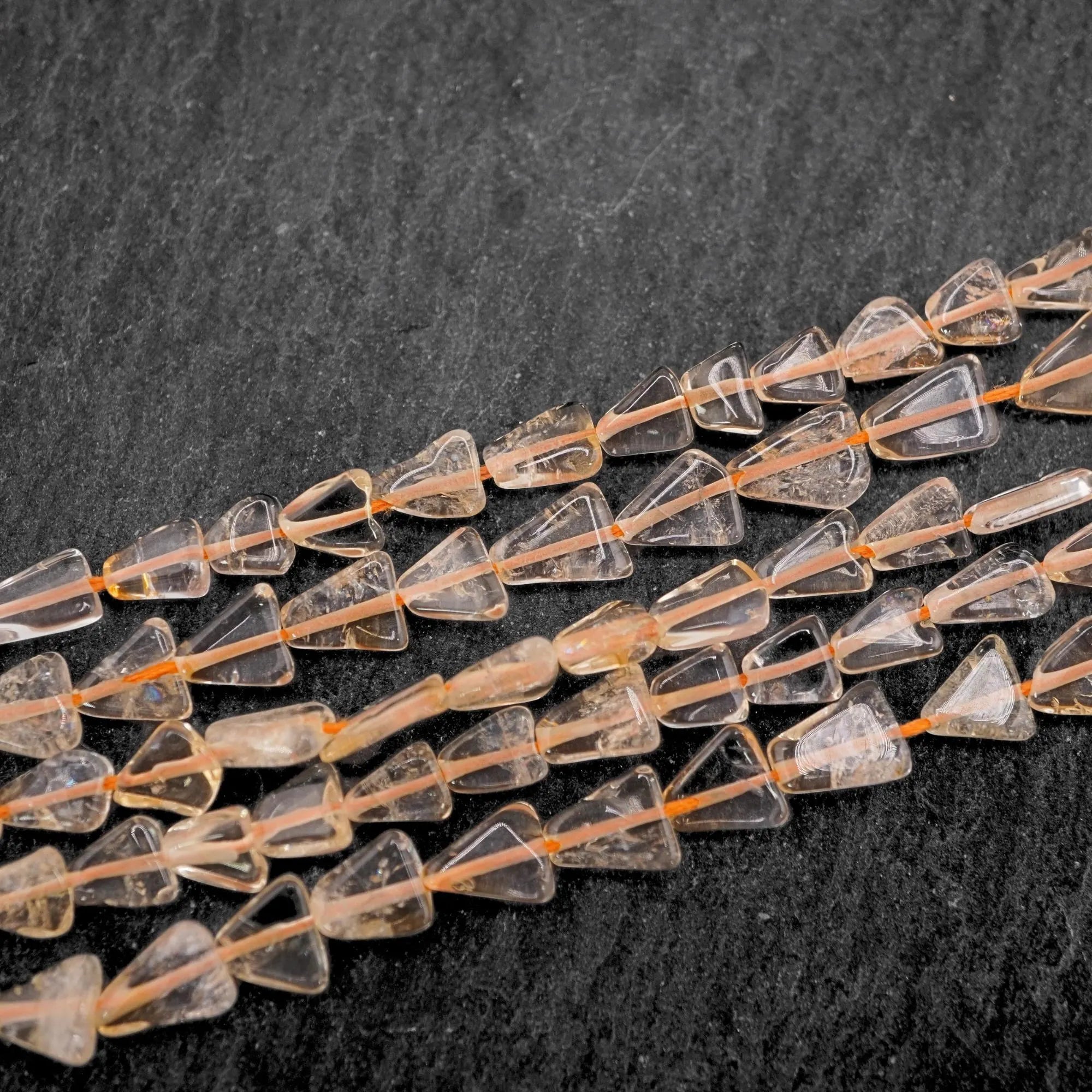 Citrine Smooth Triangle Shape Gemstone Strand Beads