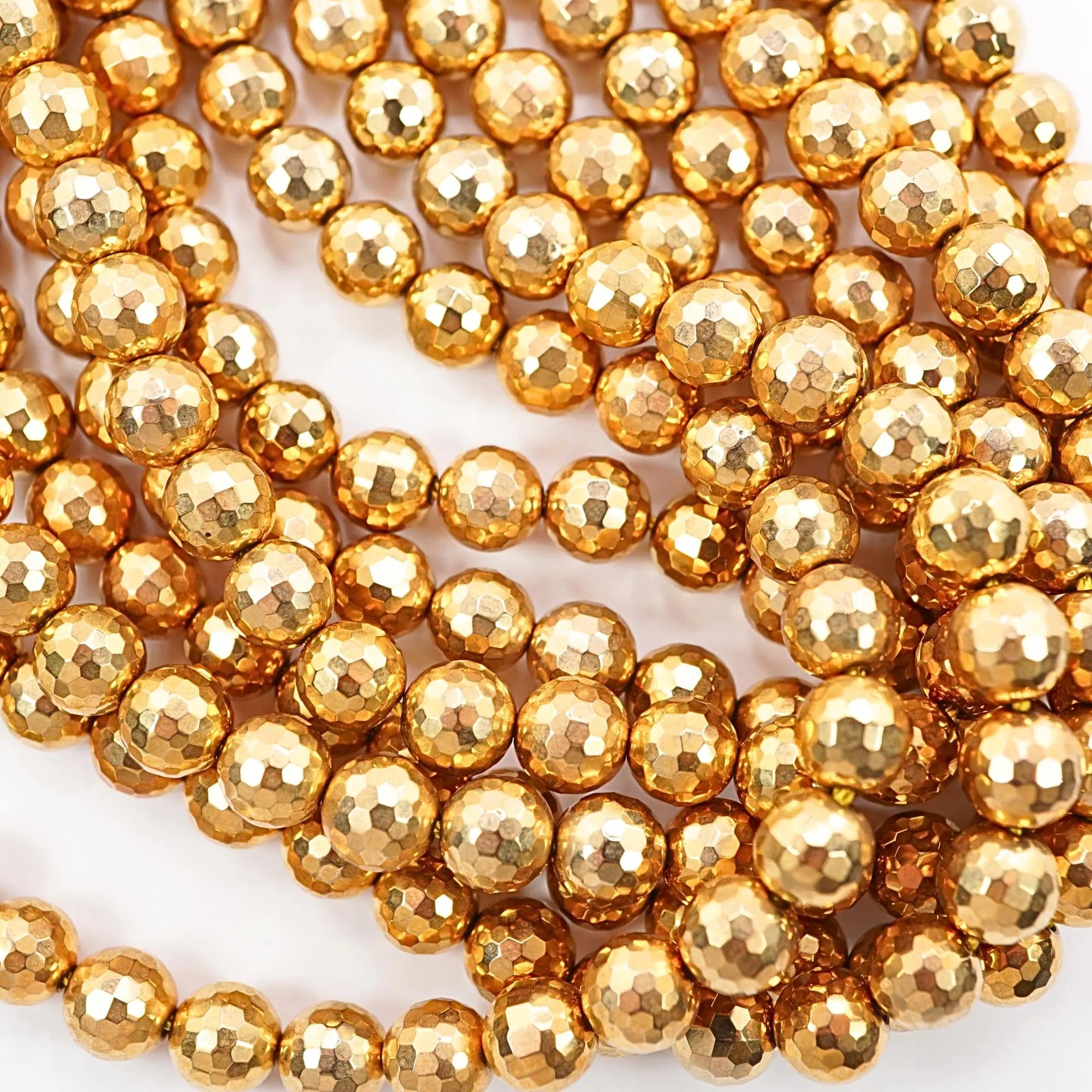 Coated Agate Faceted Round Shape Gemstone Strand Beads