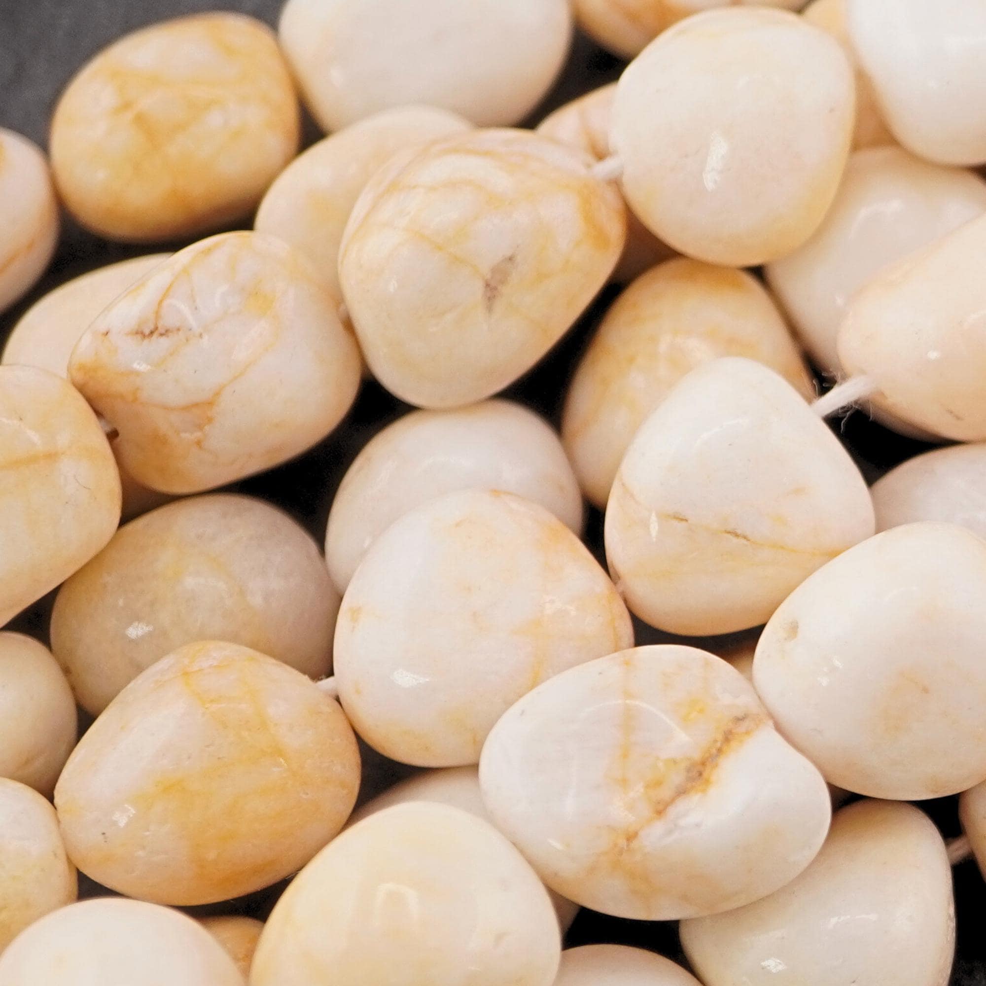 Coffee Jasper Smooth Uneven Shape Strand Beads