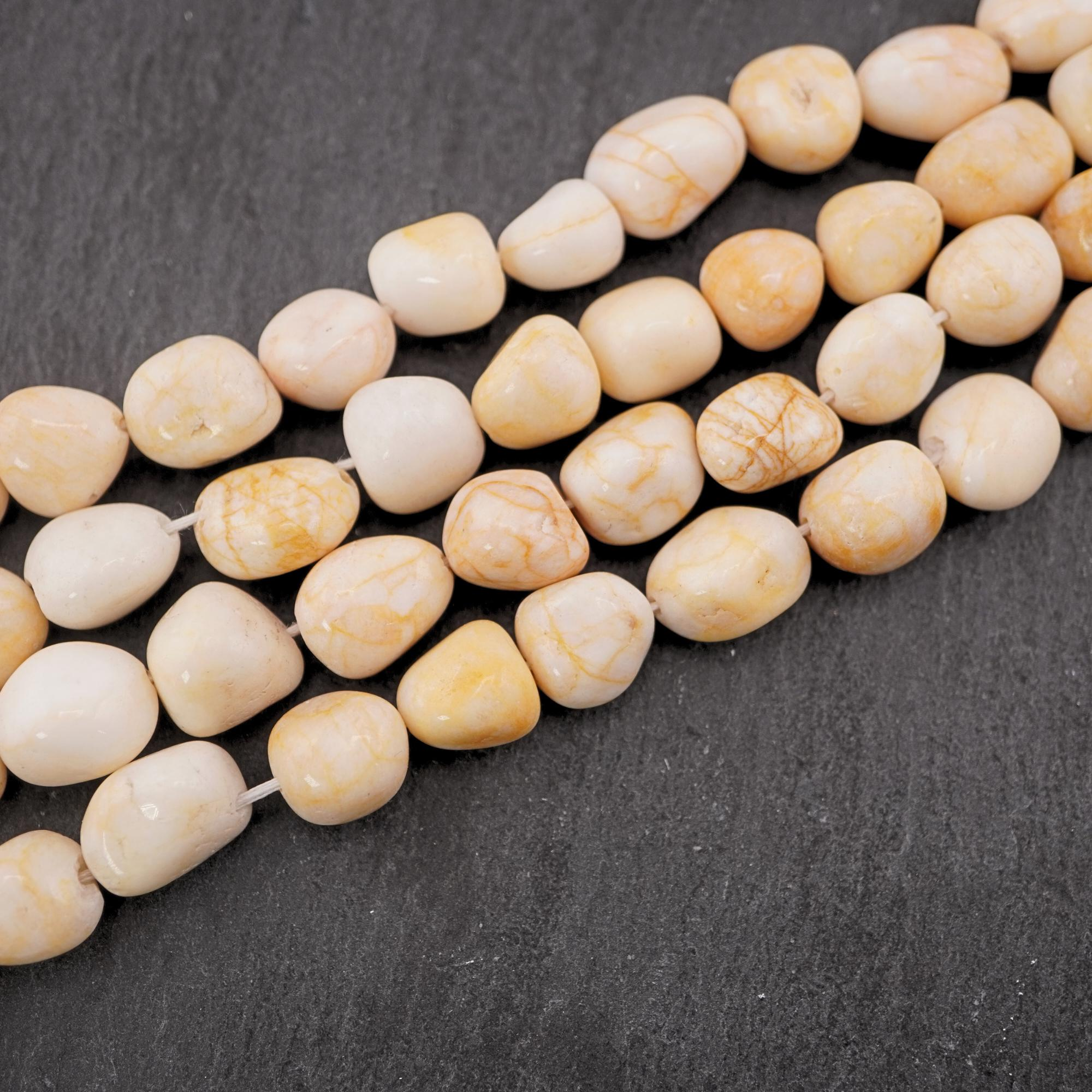 Coffee Jasper Smooth Uneven Shape Strand Beads