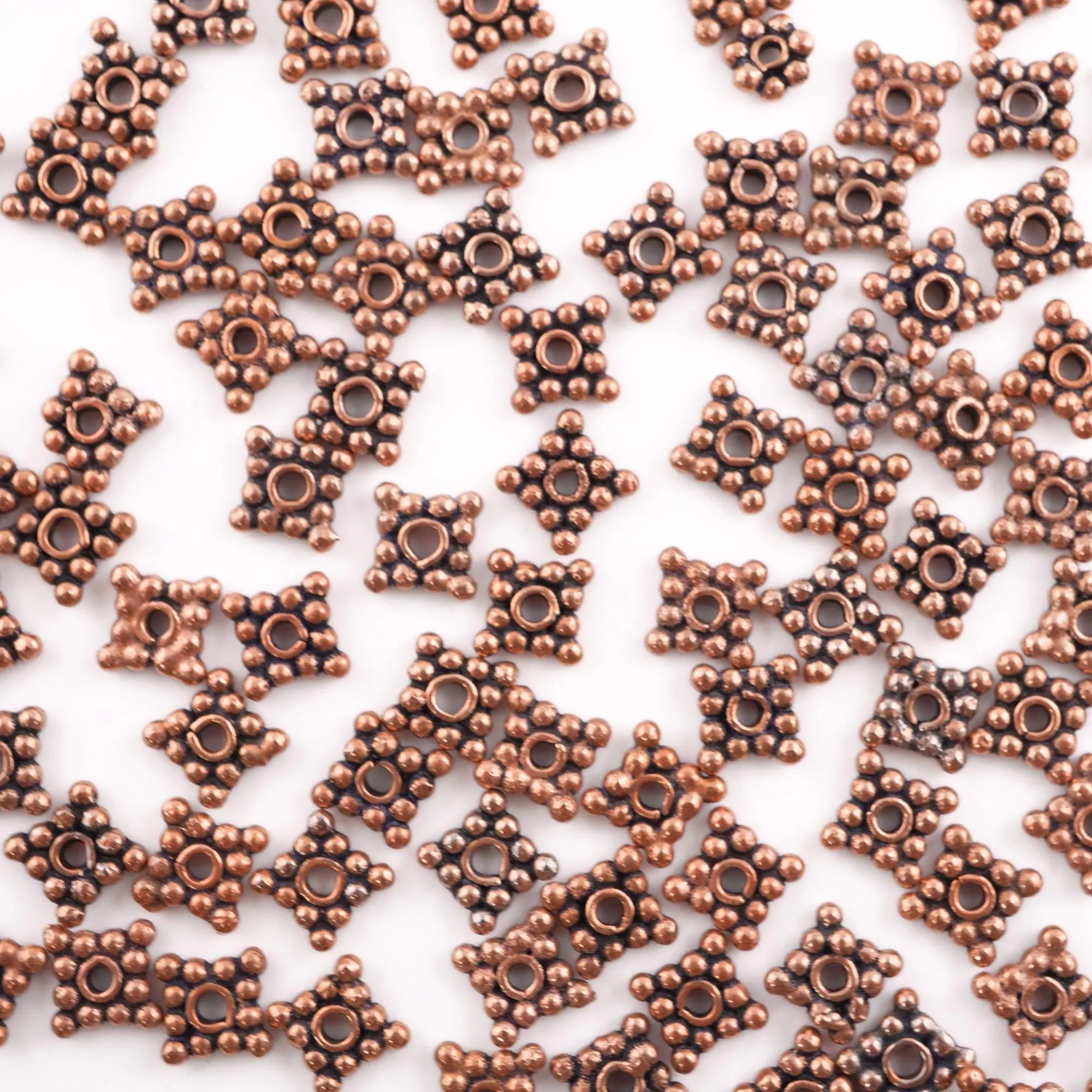 Copper Daisy Spacer TierraCast Beads