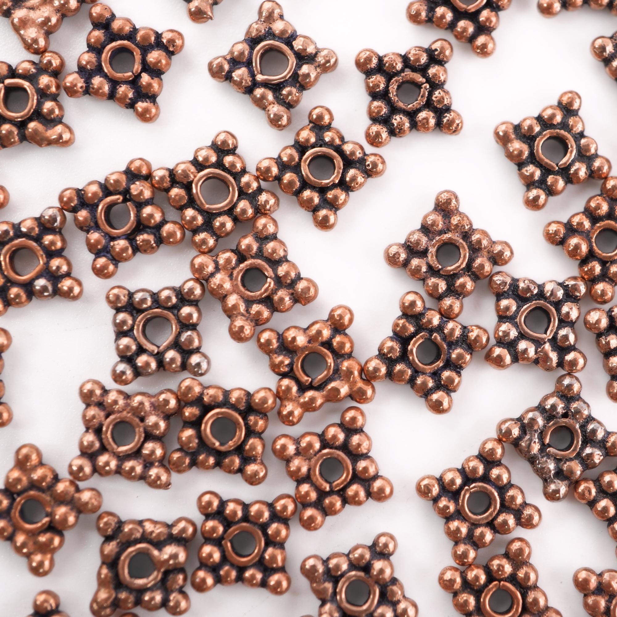 Copper Daisy Spacer TierraCast Beads