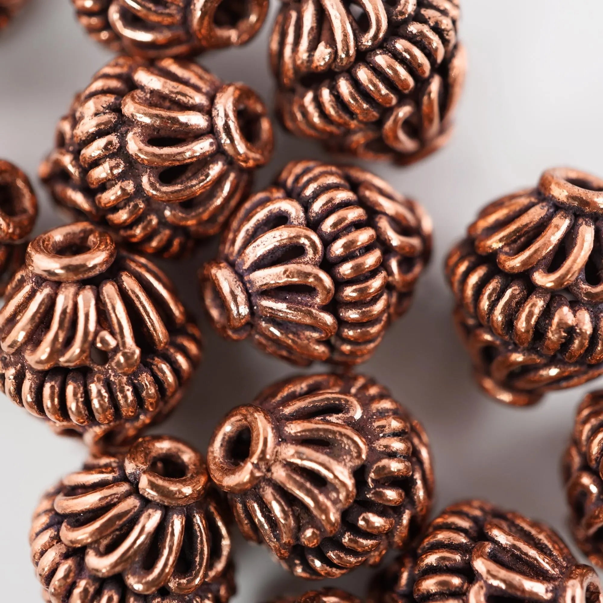 Copper Bali Style Metal Beads for Jewelry