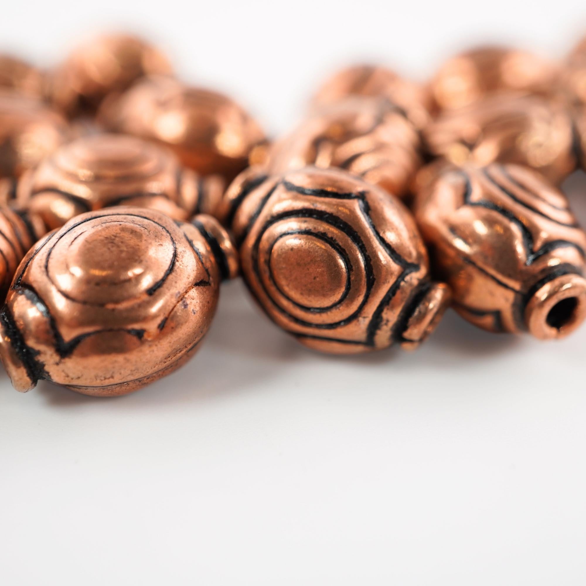 Copper Oval Shaped Antique Beads
