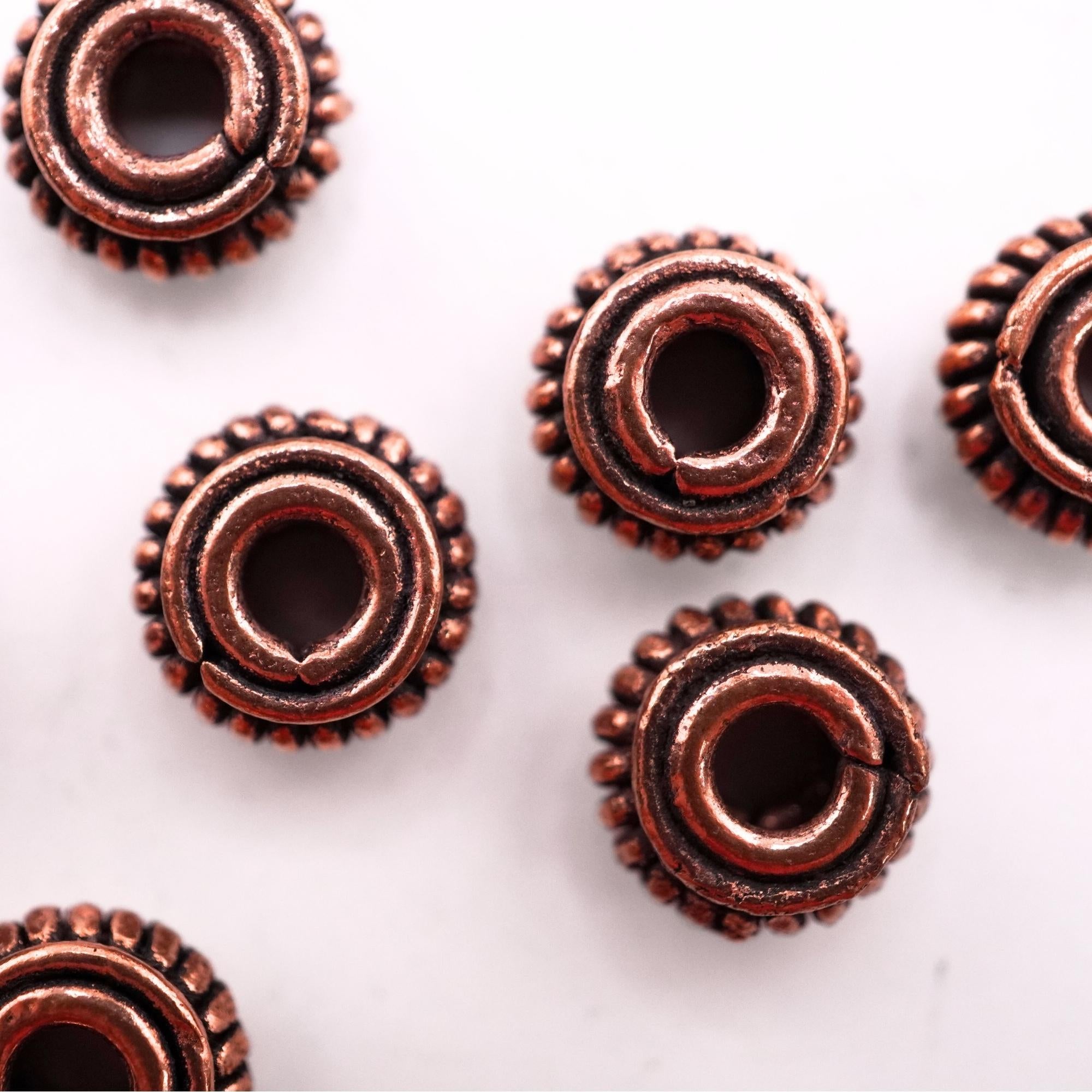 Copper beads TierraCast Heishi set