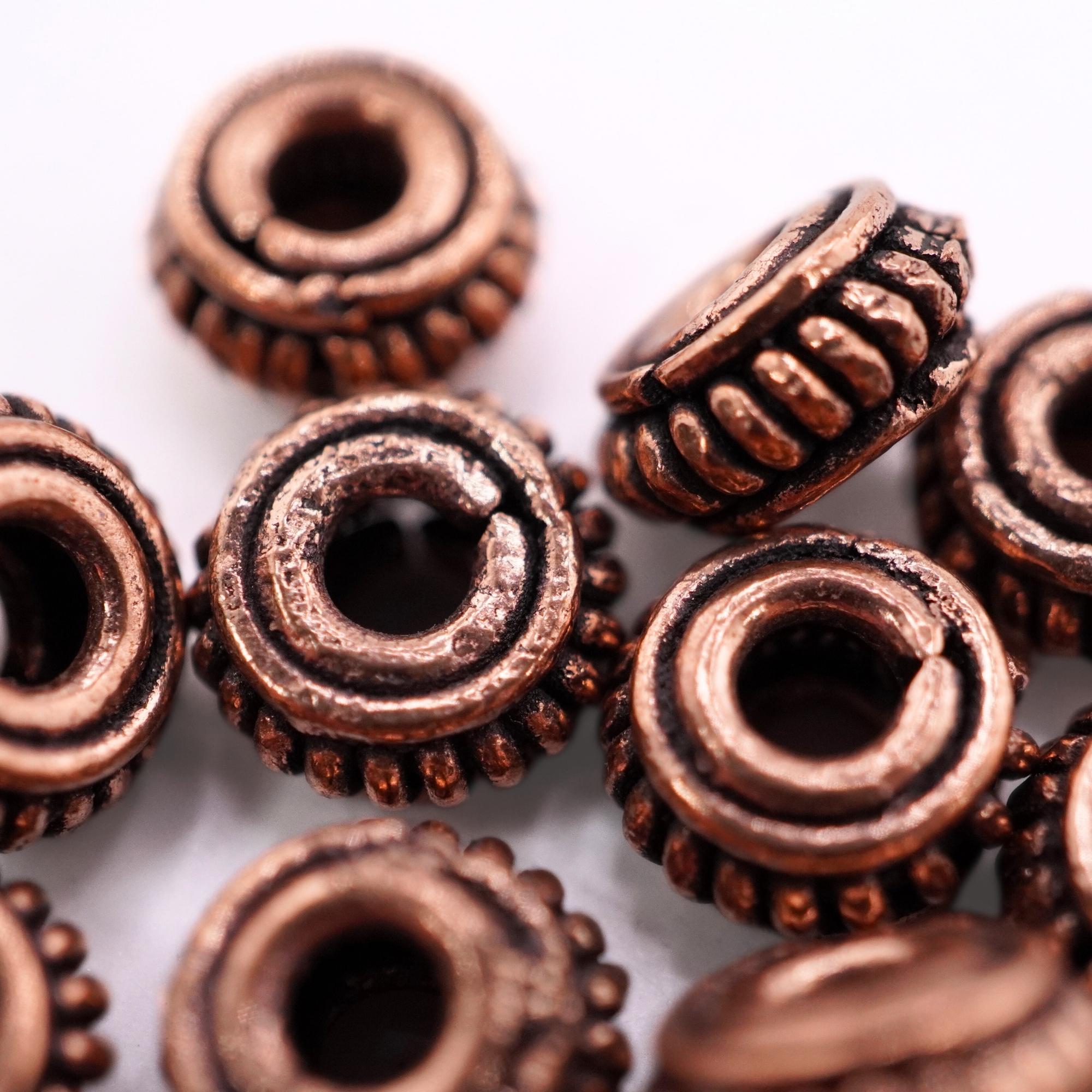 Copper beads for handmade jewelry
