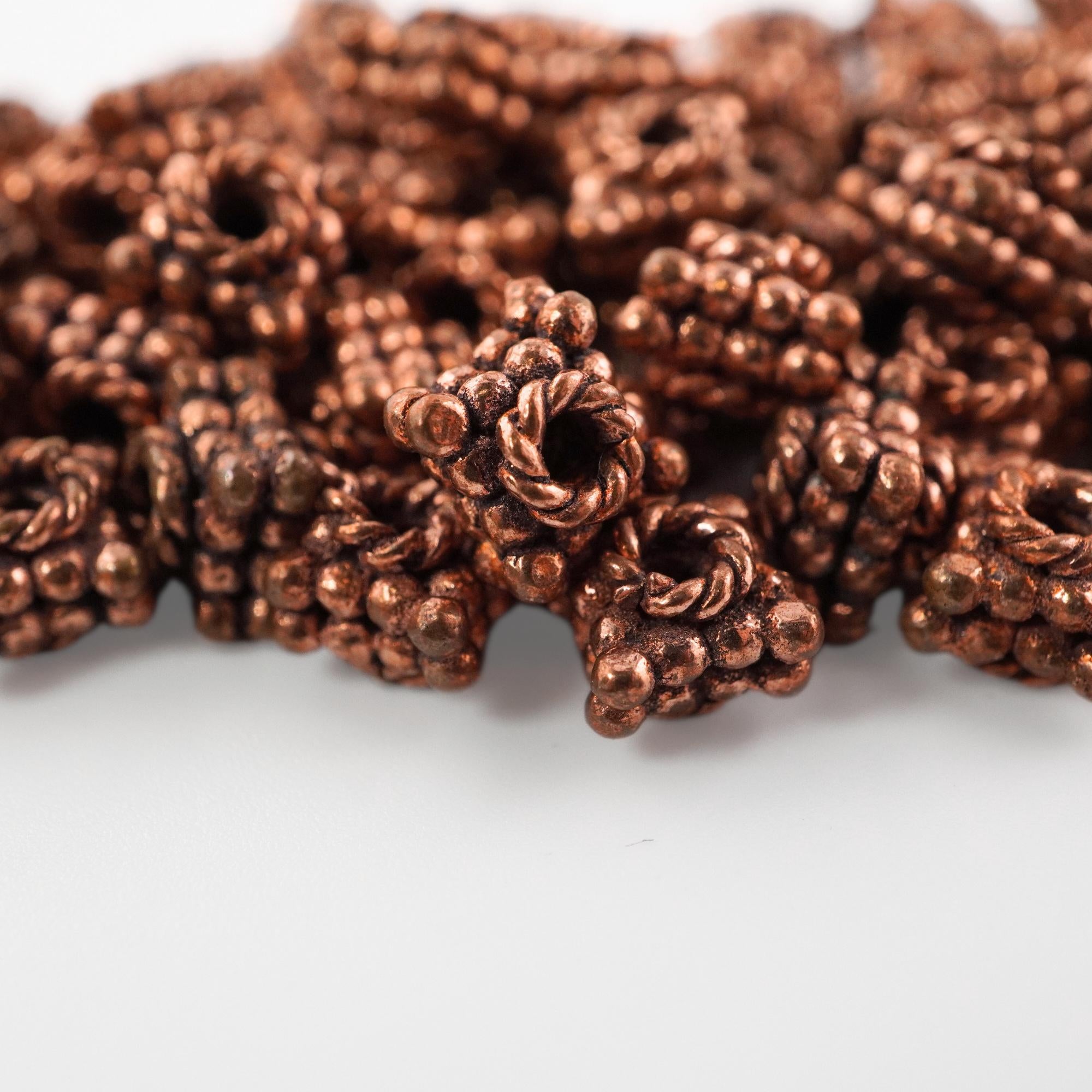 Copper beads for jewelry making set
