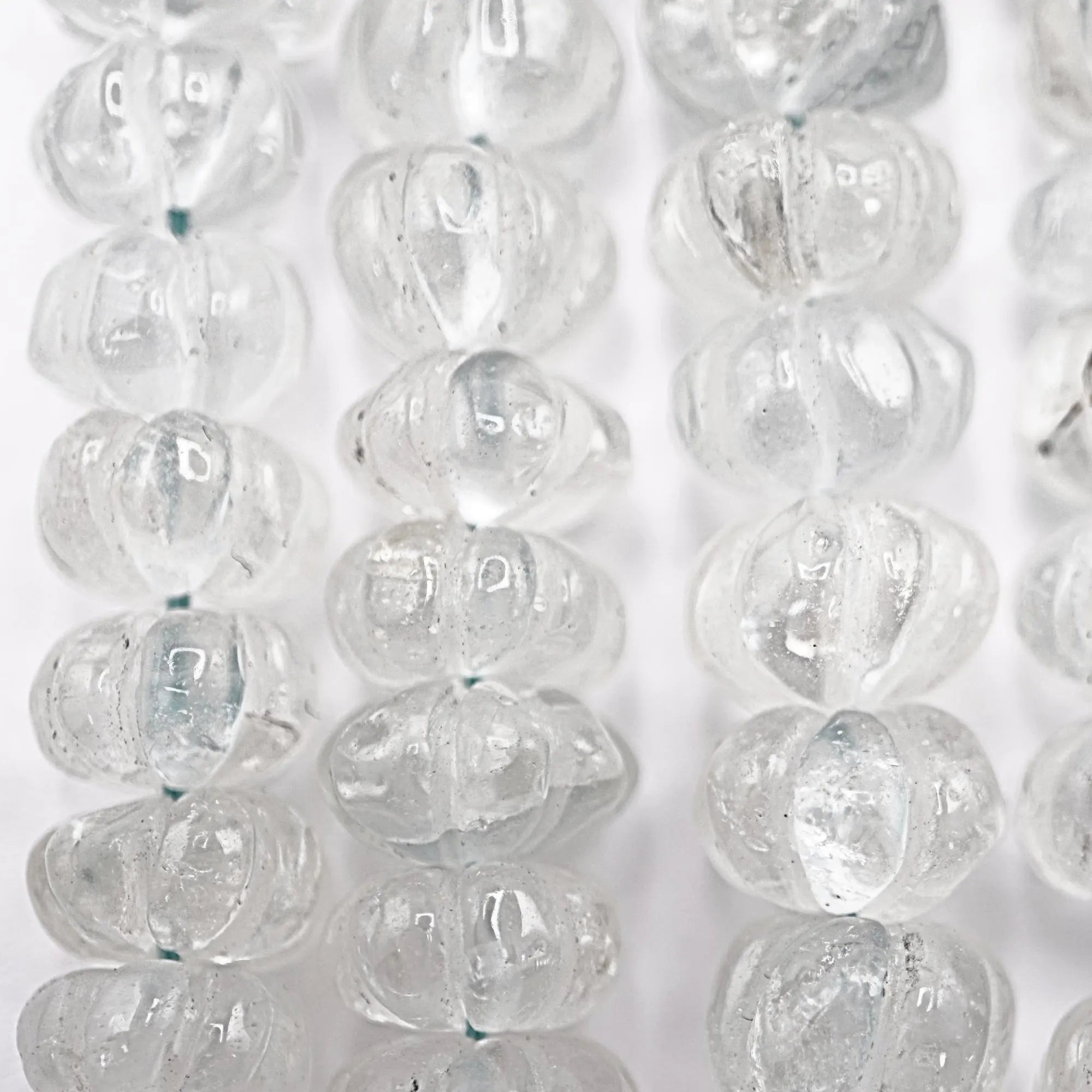 Crystal Quartz Carving Pumpkin Shape Gemstone Strand Beads
