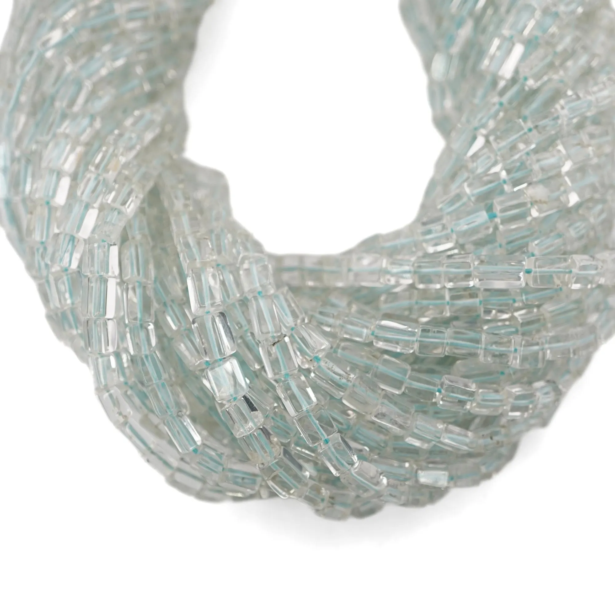 Crystal Quartz Smooth Rectangle Shape Gemstone Strand Beads