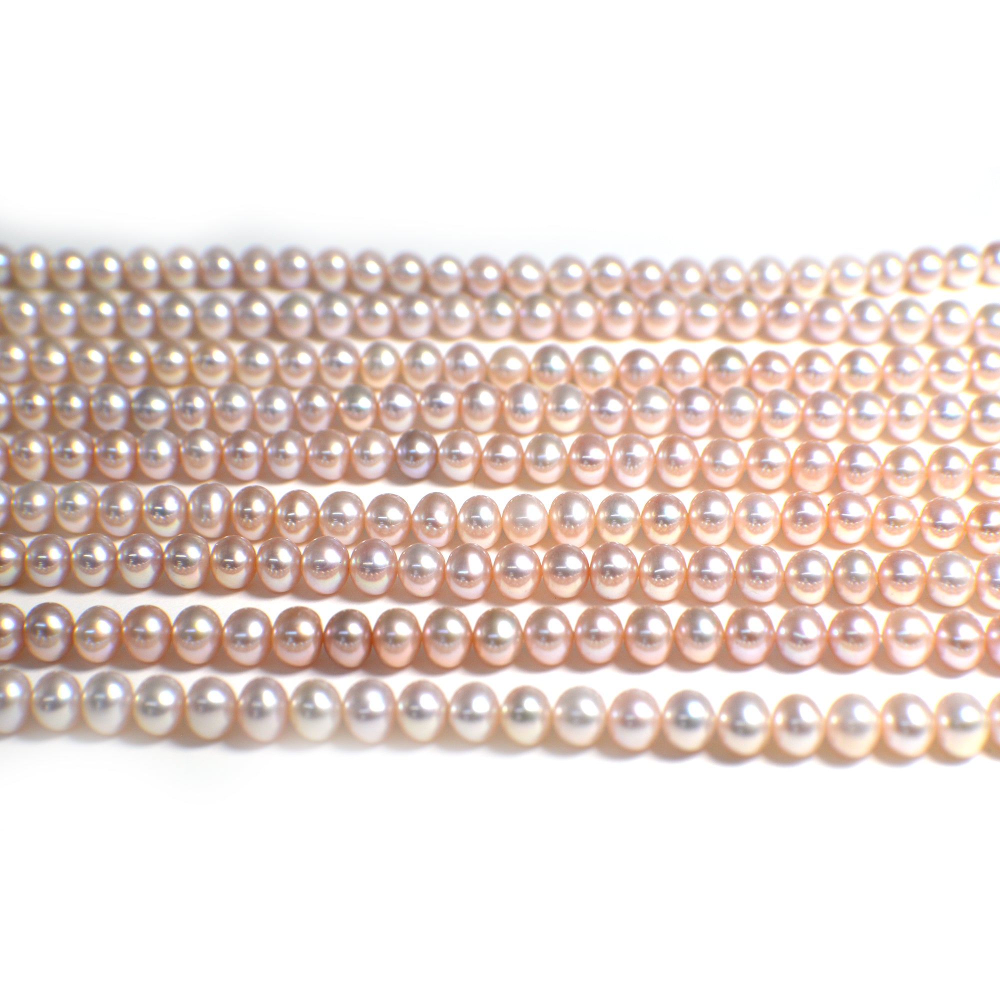 Cultured pink peach pearl beads
