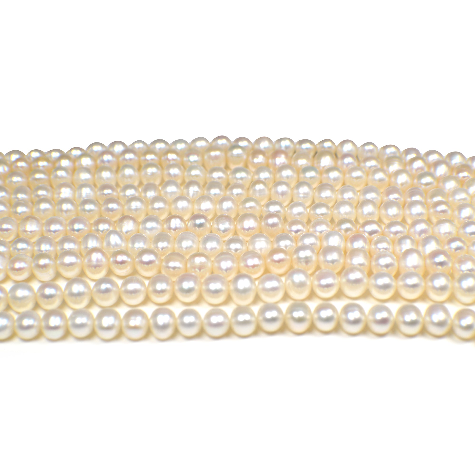Cultured white freshwater pearls