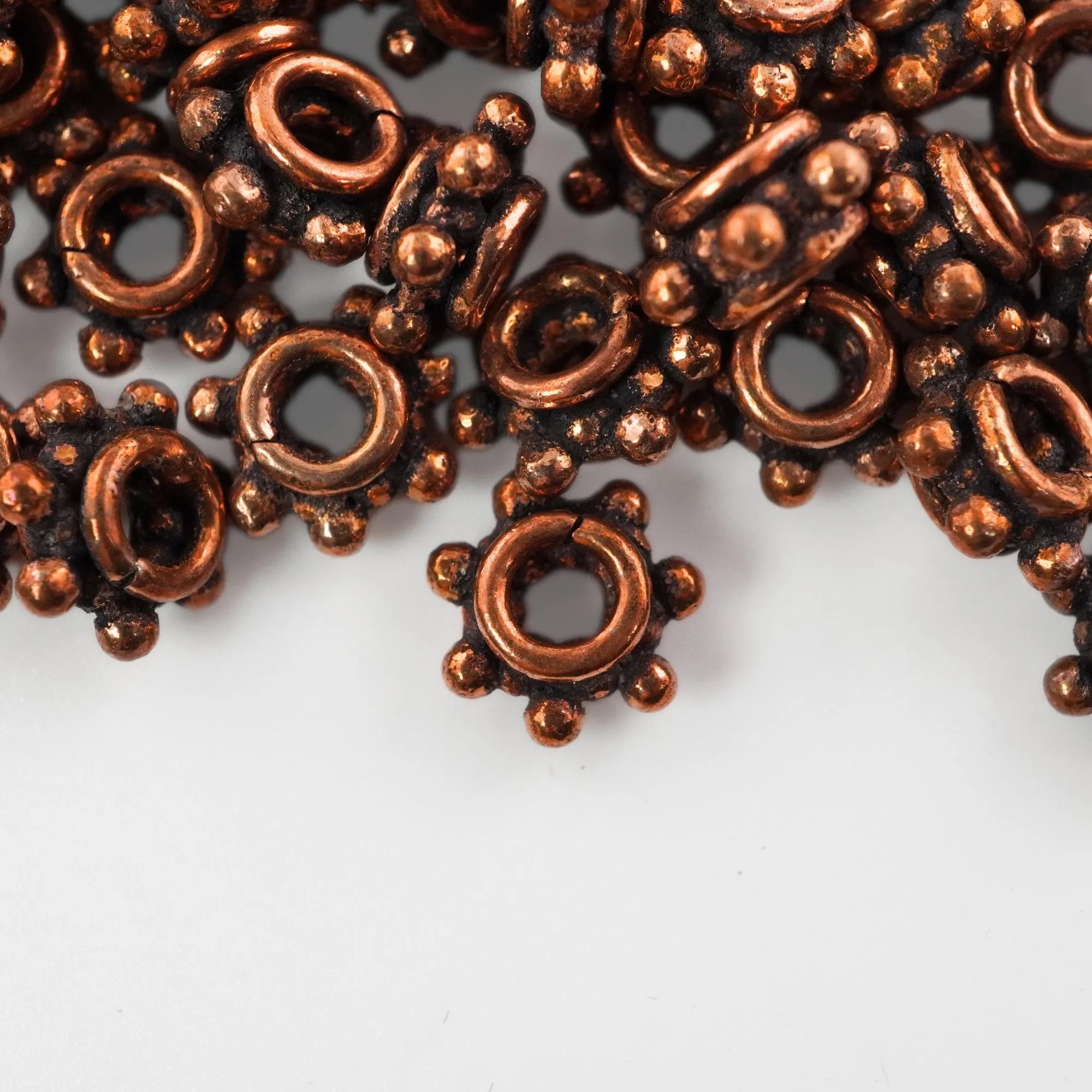 DIY jewelry making copper beads