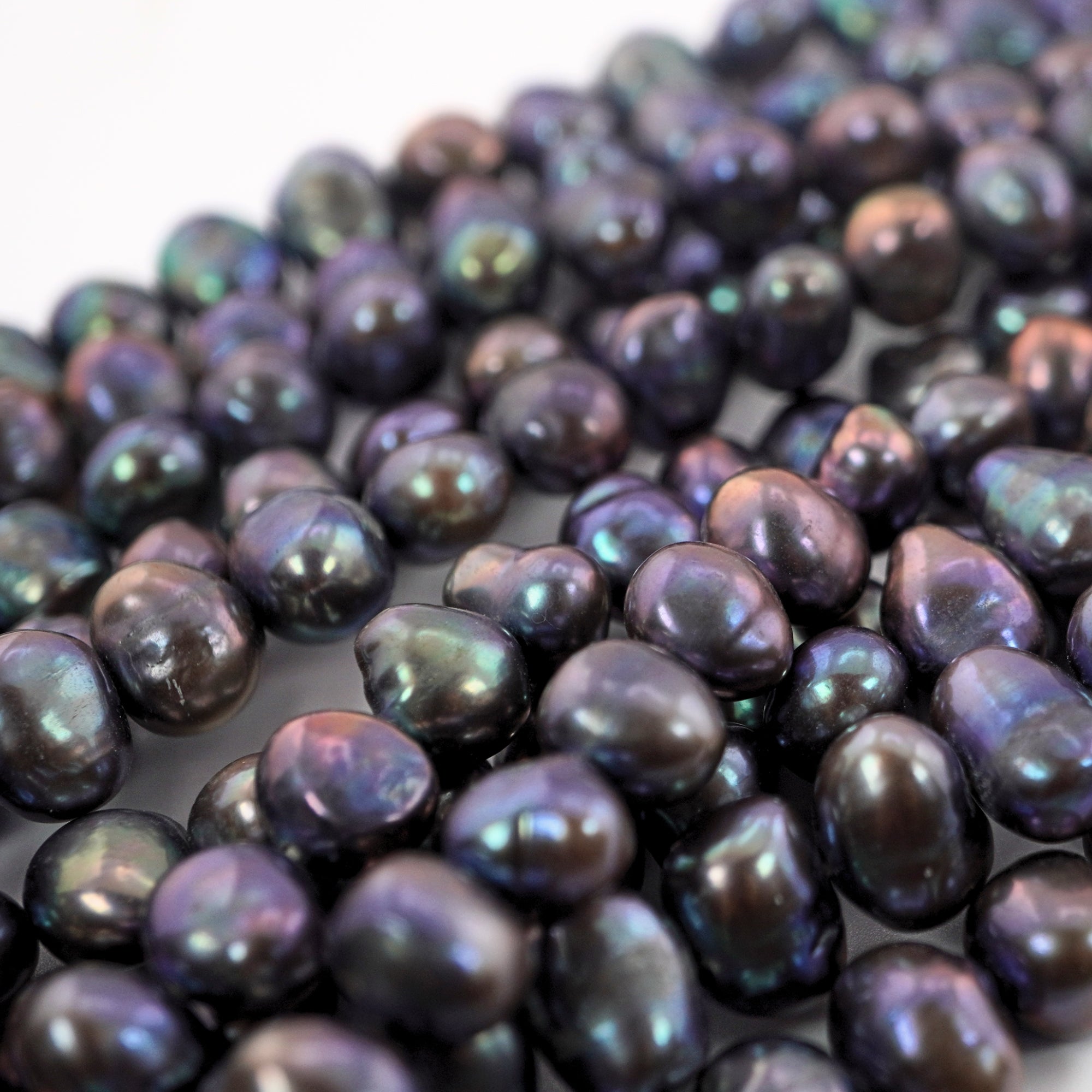 Deep blue baroque pearl beads for jewelry