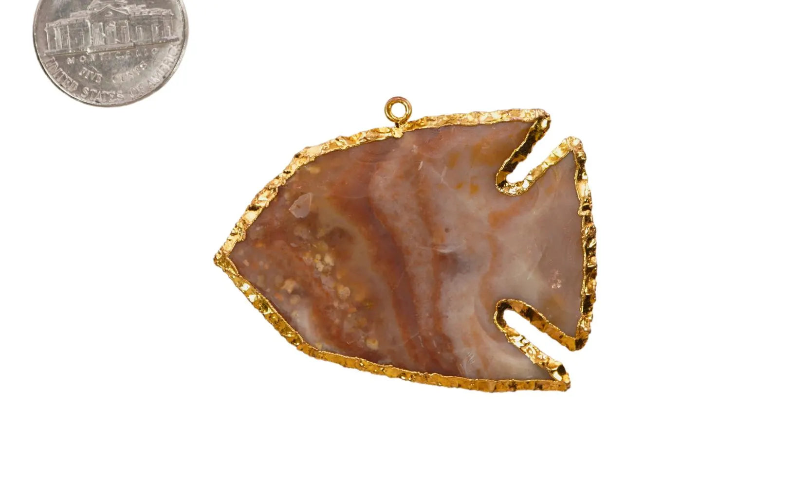 Jasper Mix Shape Gemstone Gold Electroplated Charm Pendant