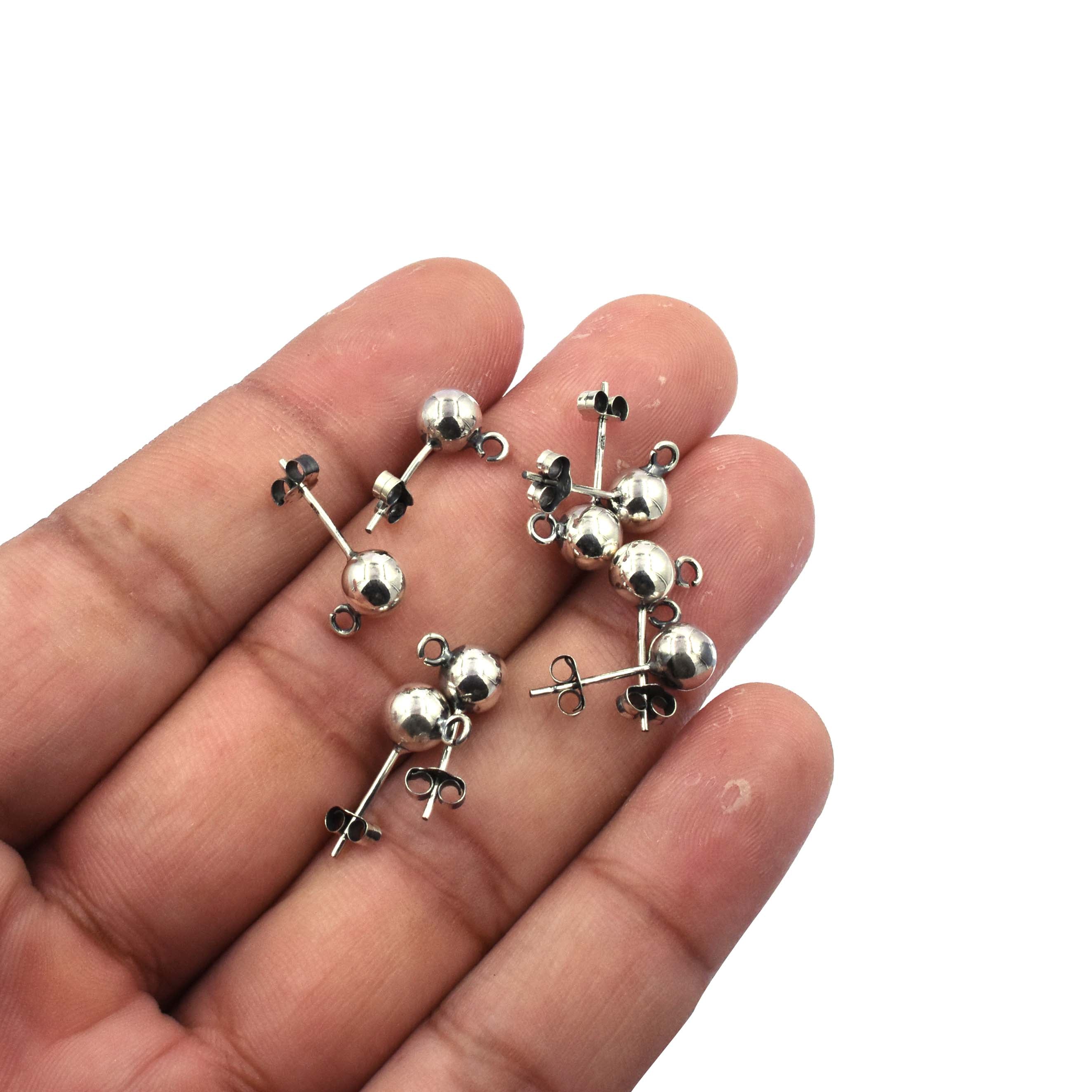 Earring Posts with Loop for Charms and Beads