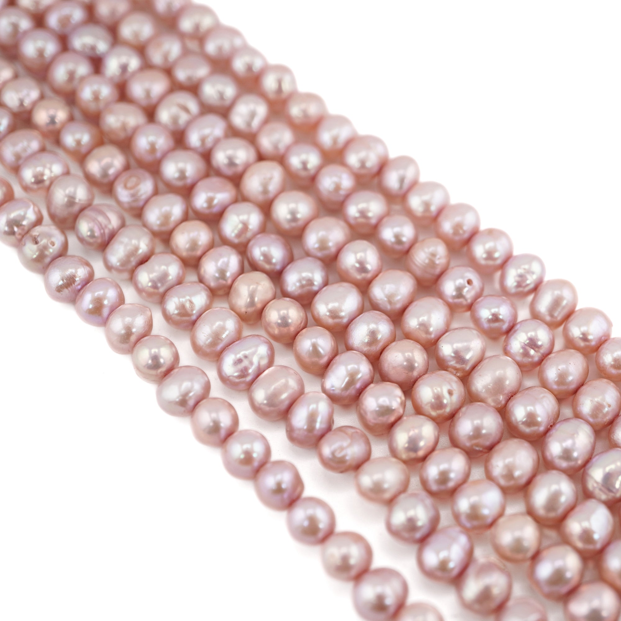 Elegant peach pearl beads