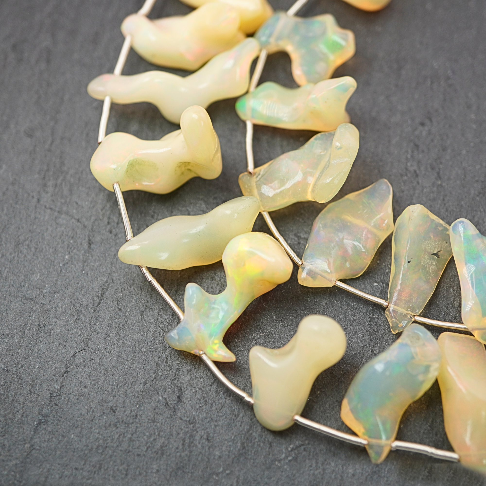 Ethiopian Opal Nuggets Rough Gemstone Stand Beads