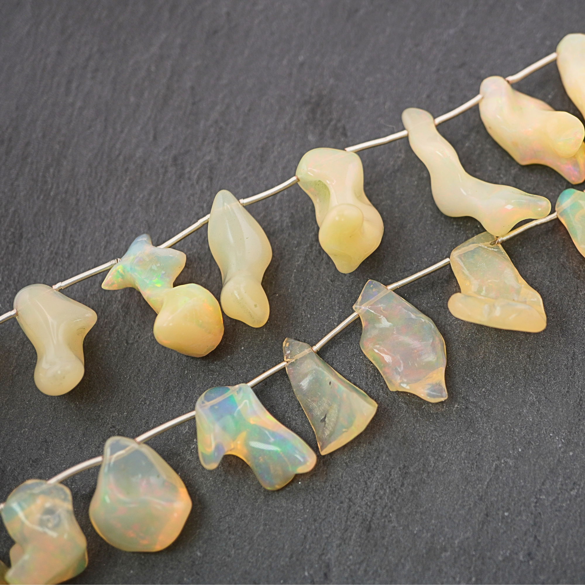 Ethiopian Opal Nuggets Rough Gemstone Stand Beads