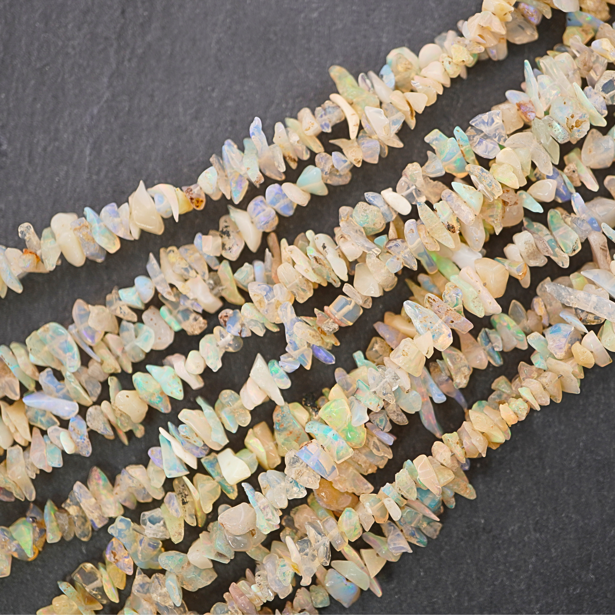 Ethiopian Opal Nuggets Uncut Chips Gemstone Stand Beads