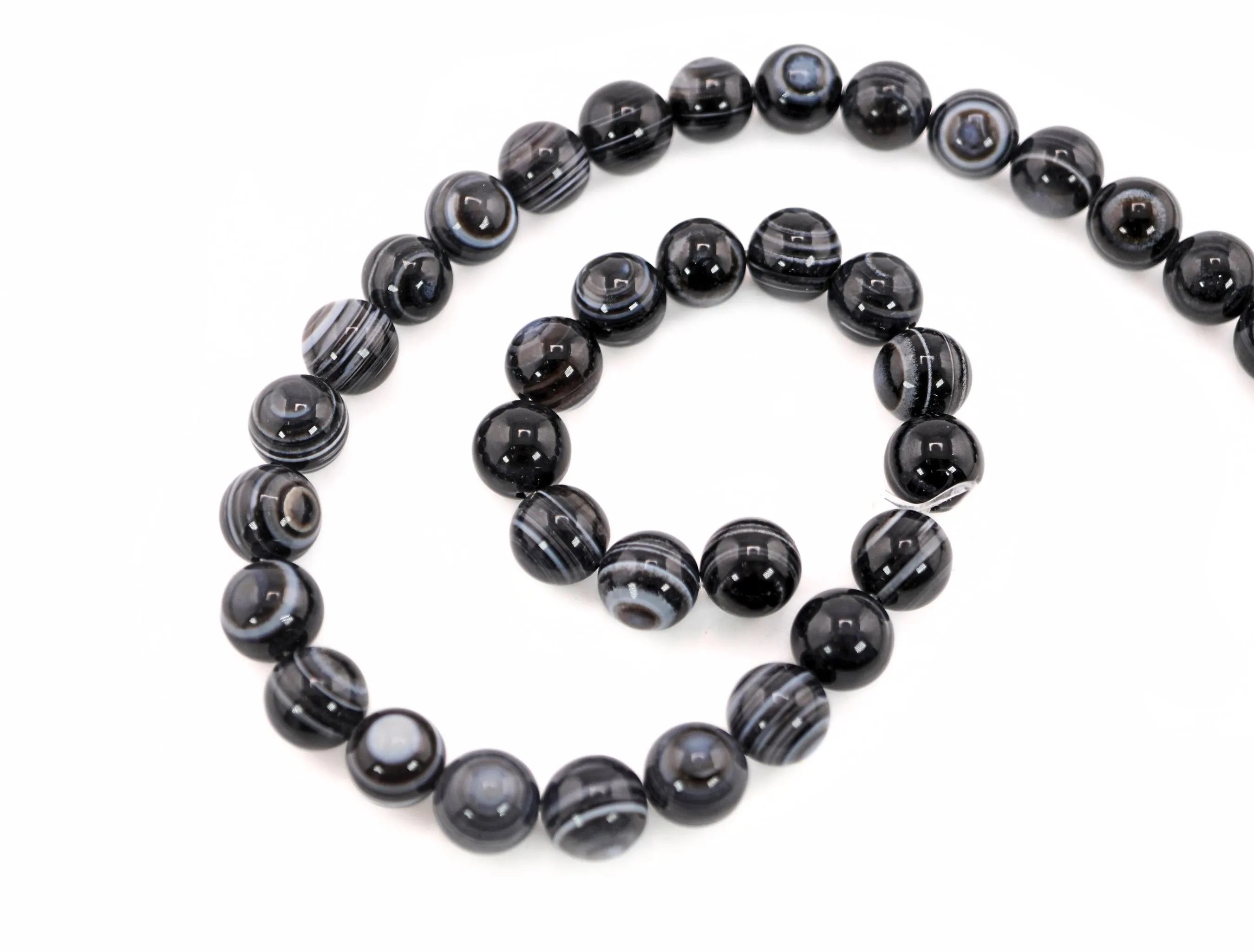 Evil Eye Agate Round Shape Gemstone Strand Beads