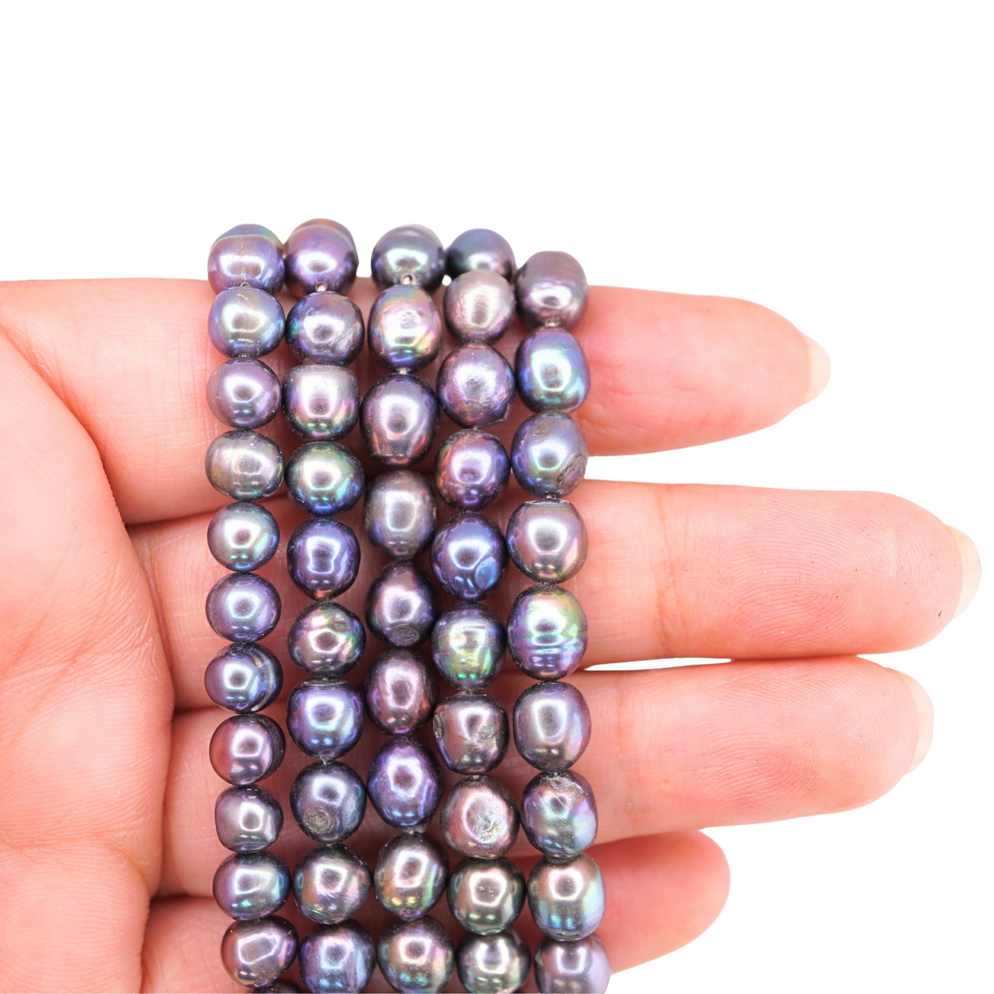 Peacock Rice / Oval Freshwater Pearls Beads