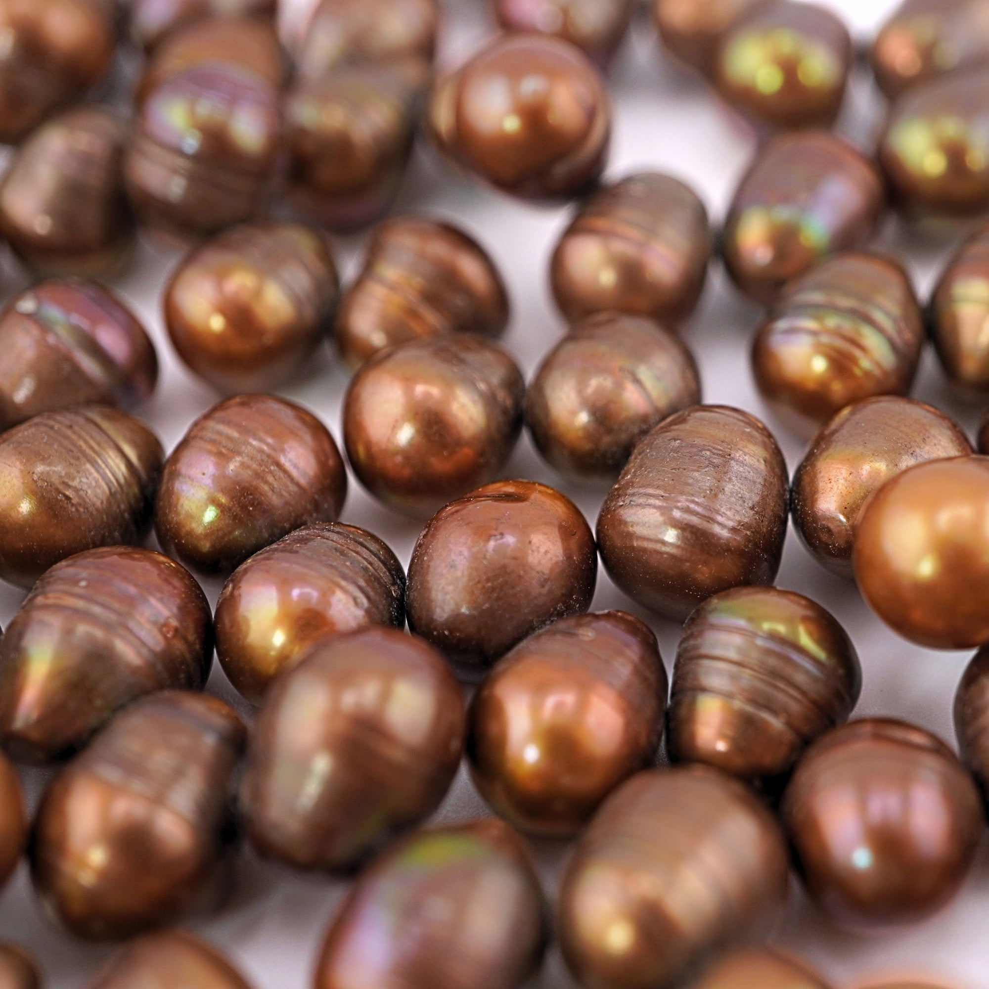 14 x 9 - 11 x 10 MM Chocolate Drop Freshwater Pearls Beads